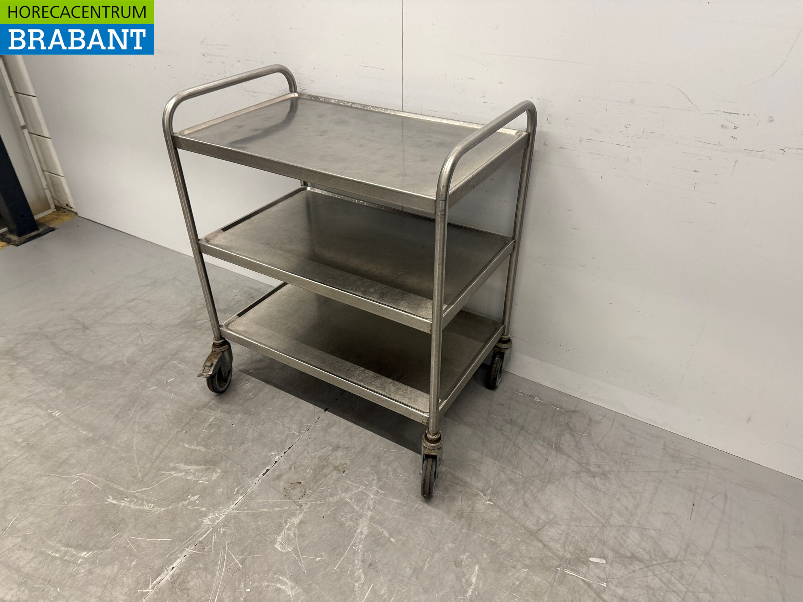 Hupfer en acier inoxydable Chariot de service 3 étages 93 cm Horeca – Image 2