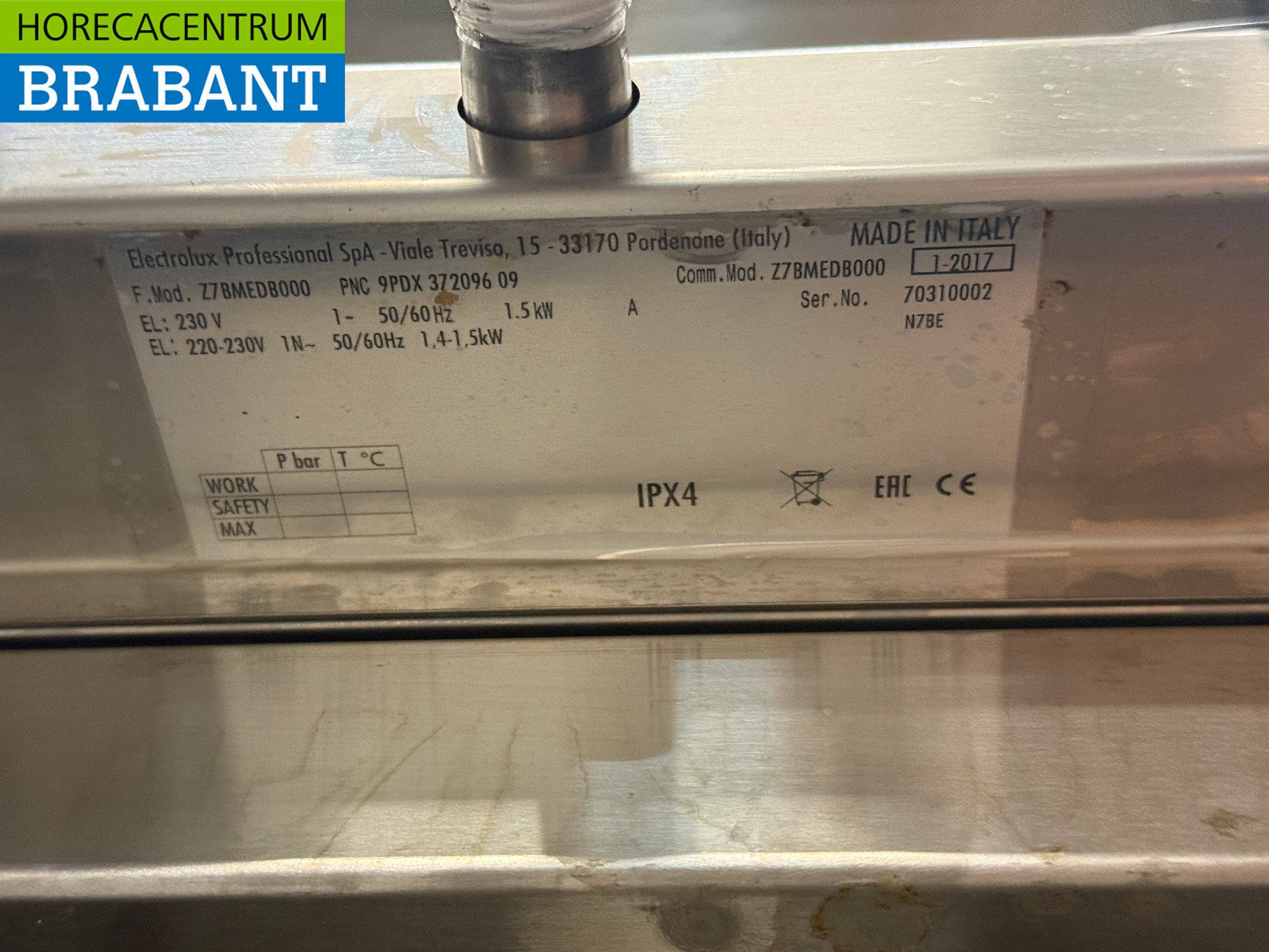 Réchaud Zanussi en acier inoxydable à 4 feux avec Bain Marie 1 x 1/1 GN GAZ + 230V Horeca – Image 6
