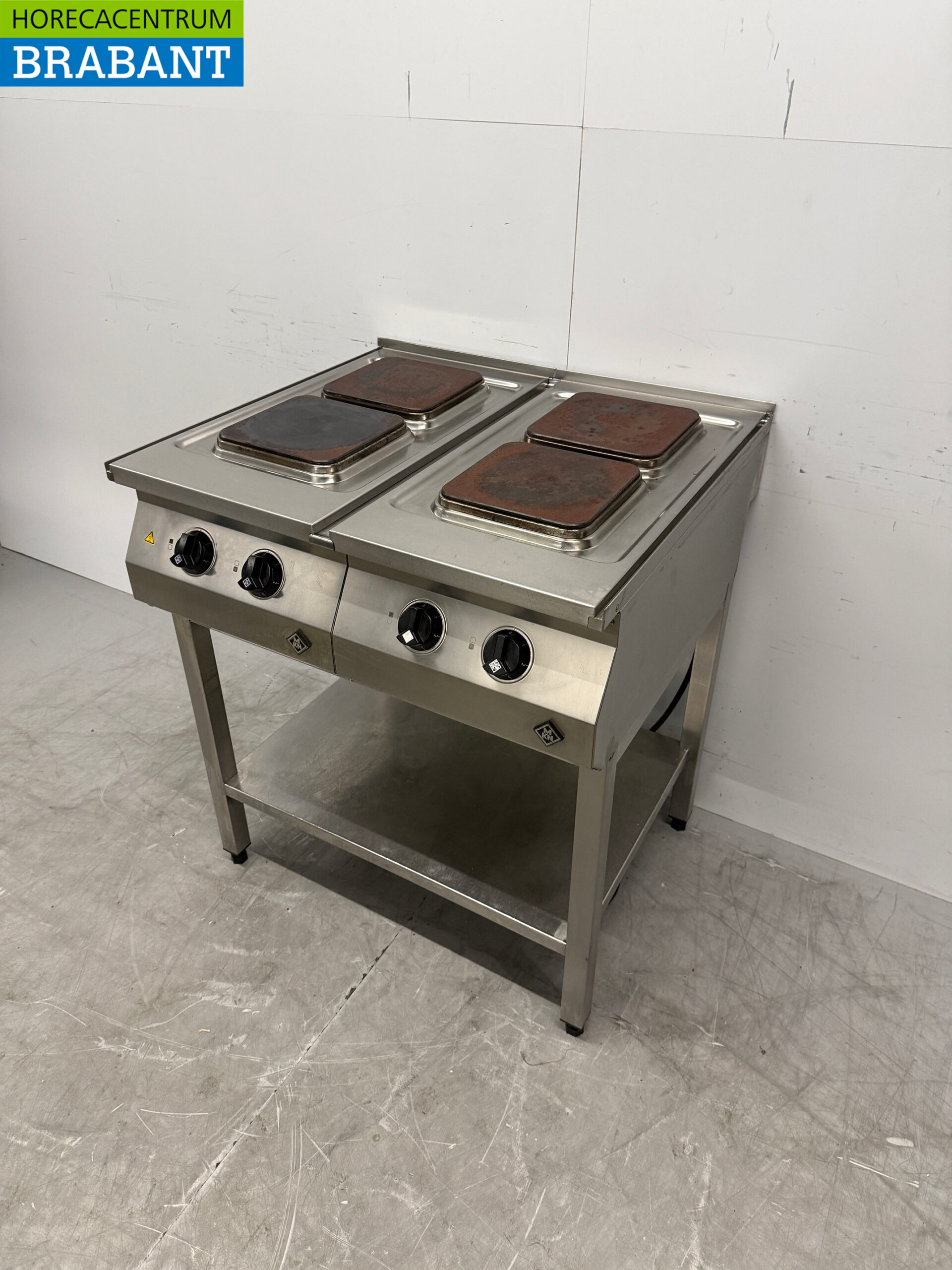 Acier inoxydable MKN 4-Burner Electric Stove 2 x 400V 80 cm Horeca – Image 2