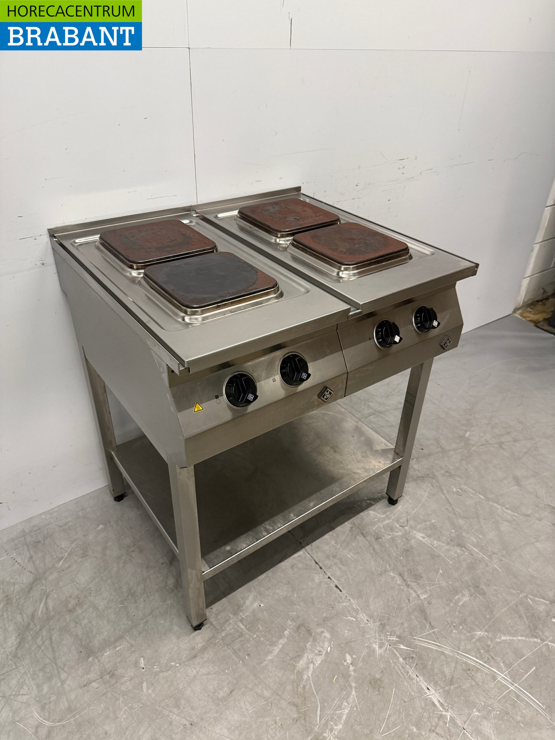 Acier inoxydable MKN 4-Burner Electric Stove 2 x 400V 80 cm Horeca – Image 3