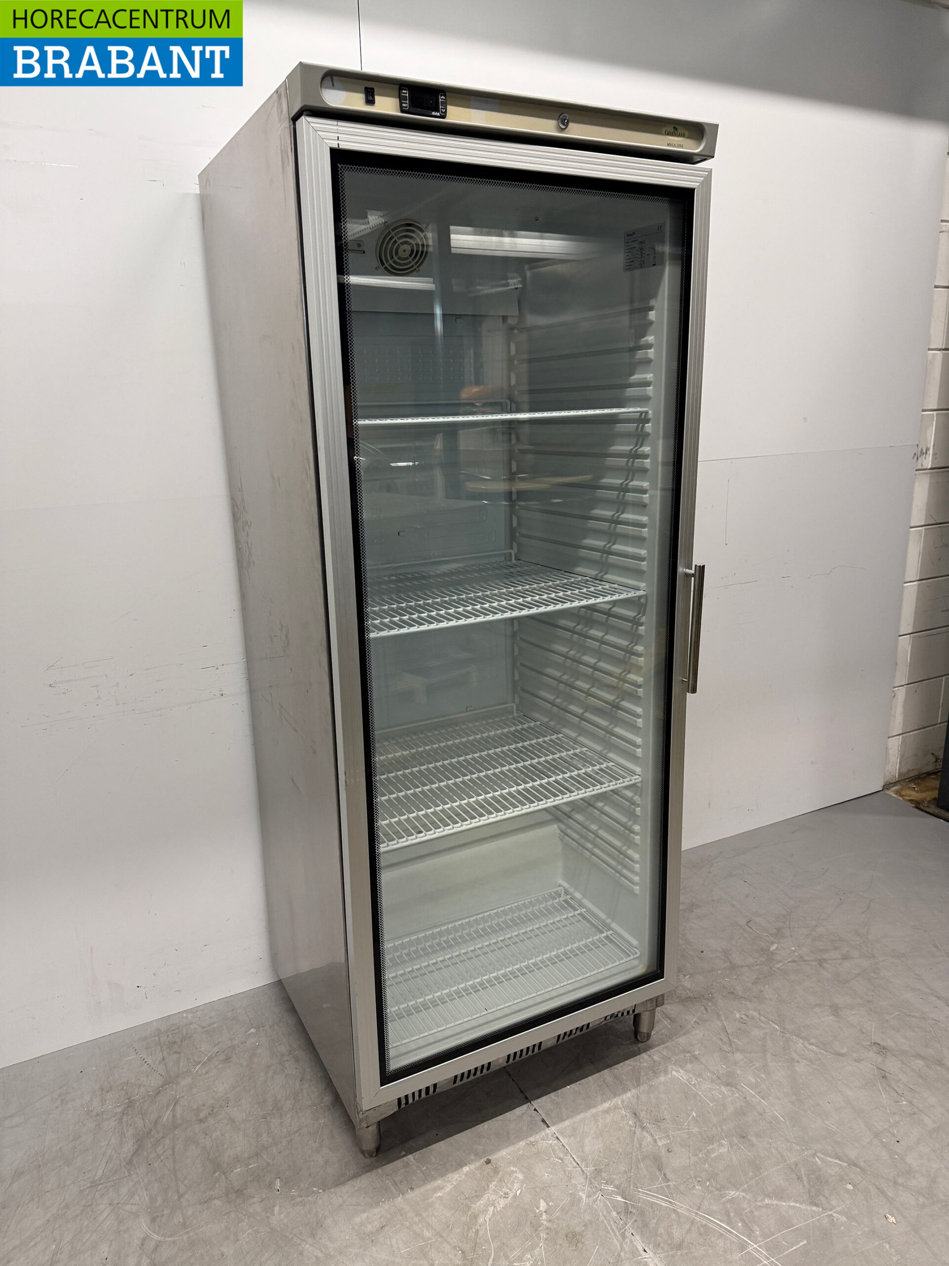 Réfrigérateur Greenland en acier inoxydable à porte vitrée 620 litres 230V Restauration – Image 3