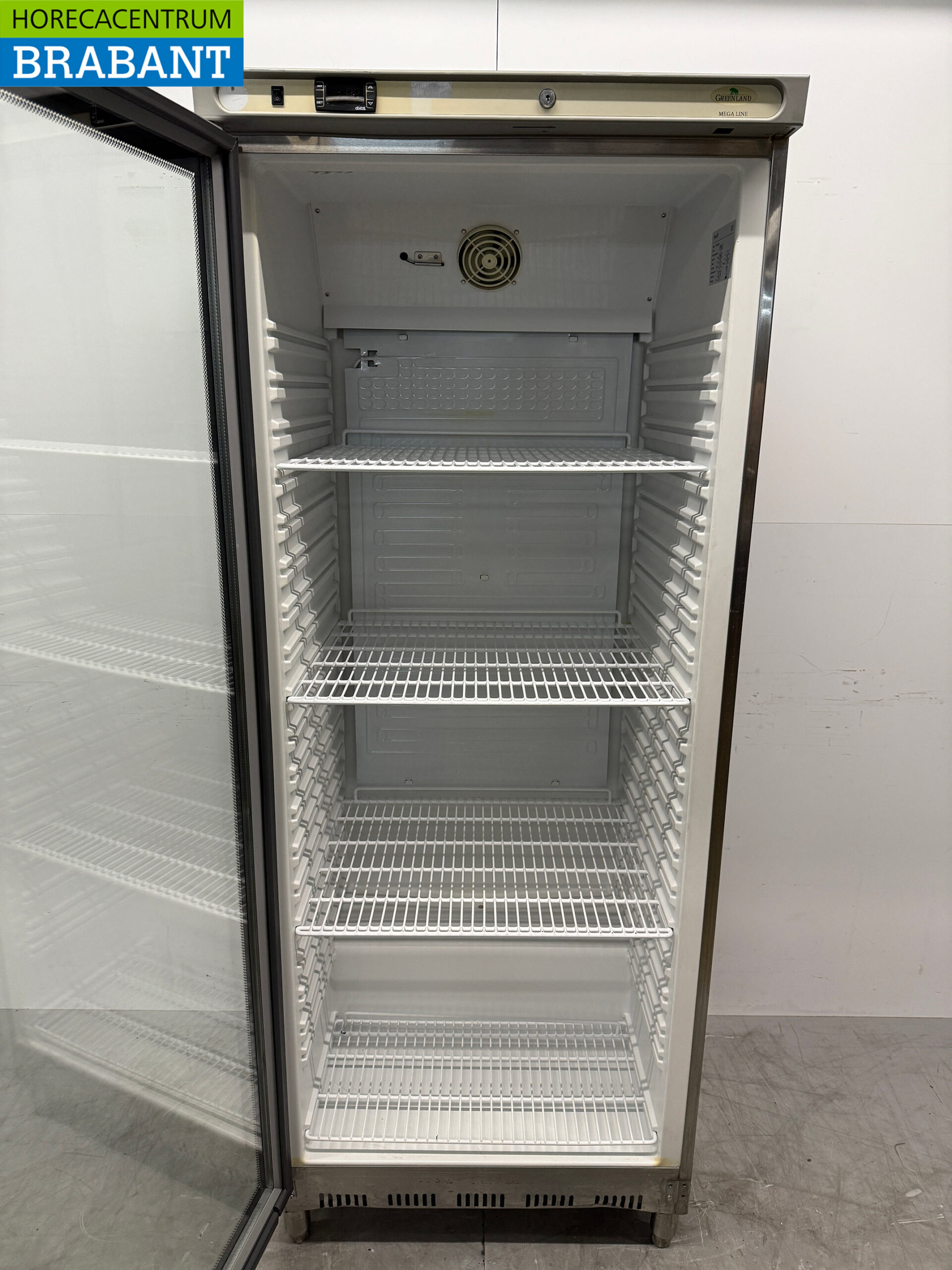 Réfrigérateur Greenland en acier inoxydable à porte vitrée 620 litres 230V Restauration – Image 4