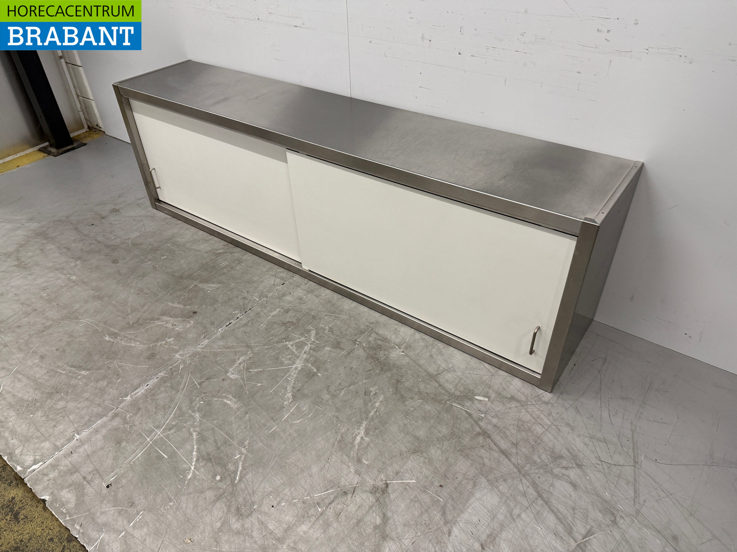 Armoire murale en acier inoxydable 2 portes coulissantes 200 cm Restauration – Image 2