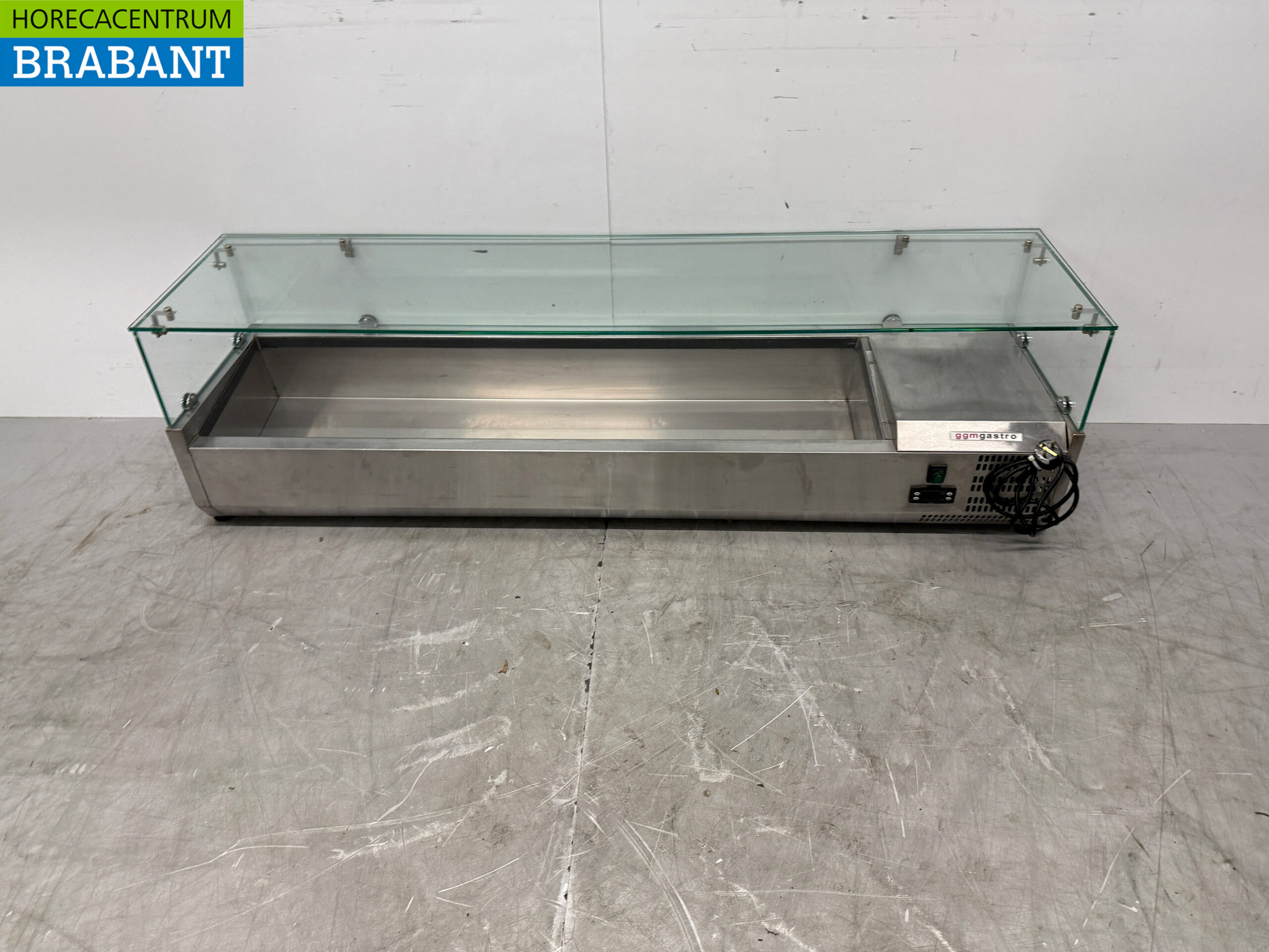 Vitrine réfrigérée Saladiere Top en acier inoxydable 7 x 1/3 GN 160 cm 230V Horeca