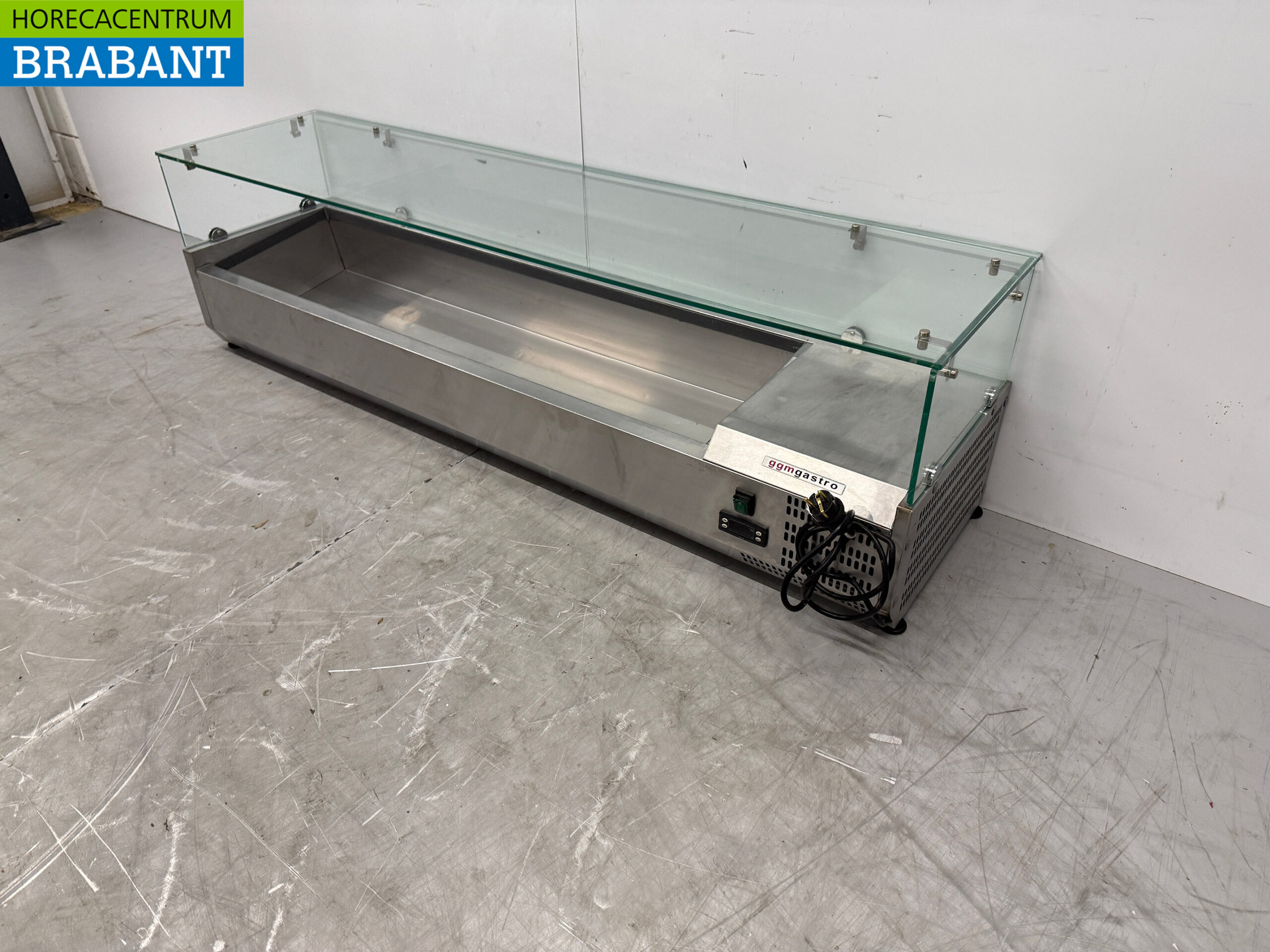 Vitrine réfrigérée Saladiere Top en acier inoxydable 7 x 1/3 GN 160 cm 230V Horeca – Image 2