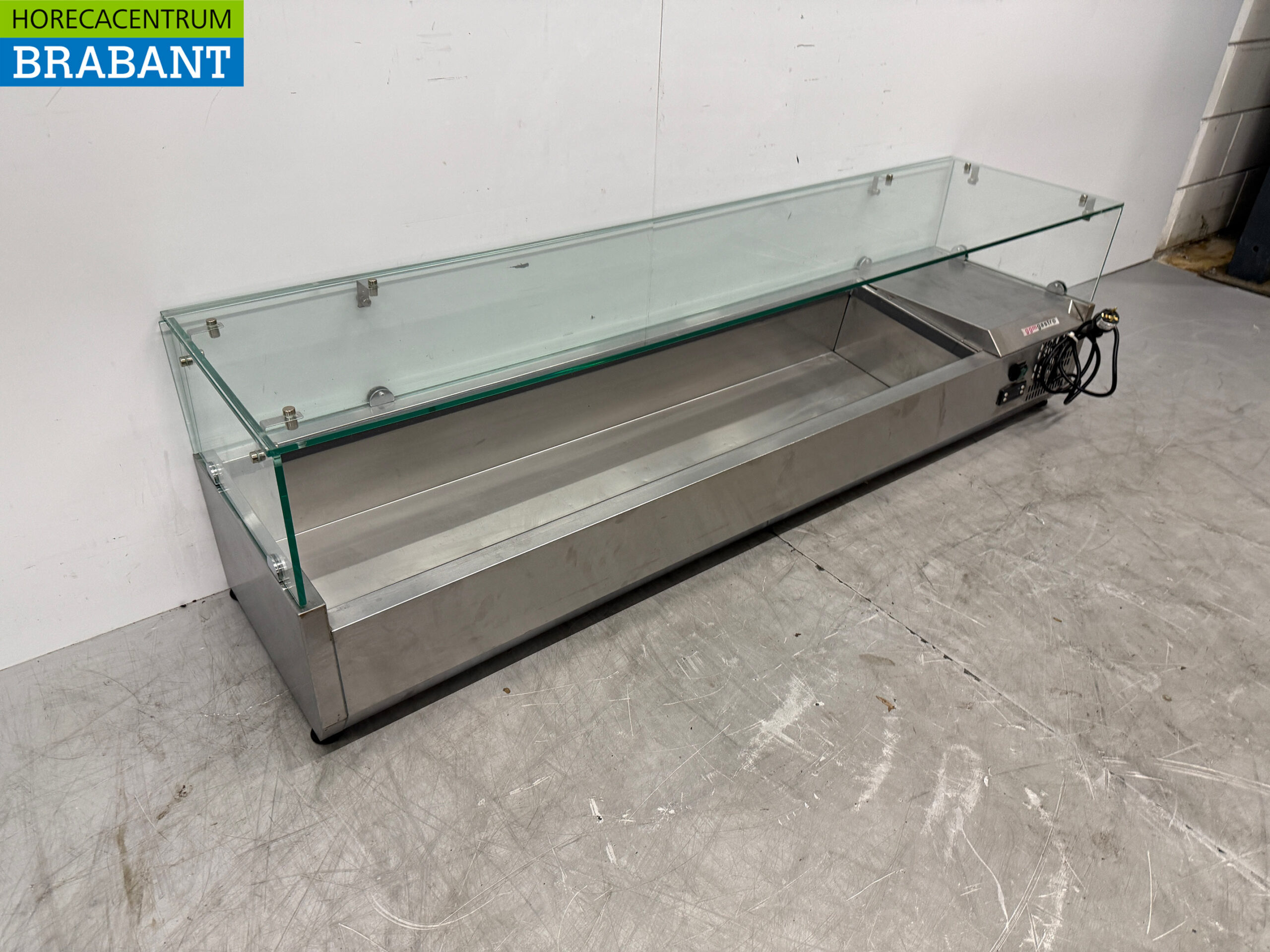 Vitrine réfrigérée Saladiere Top en acier inoxydable 7 x 1/3 GN 160 cm 230V Horeca – Image 3