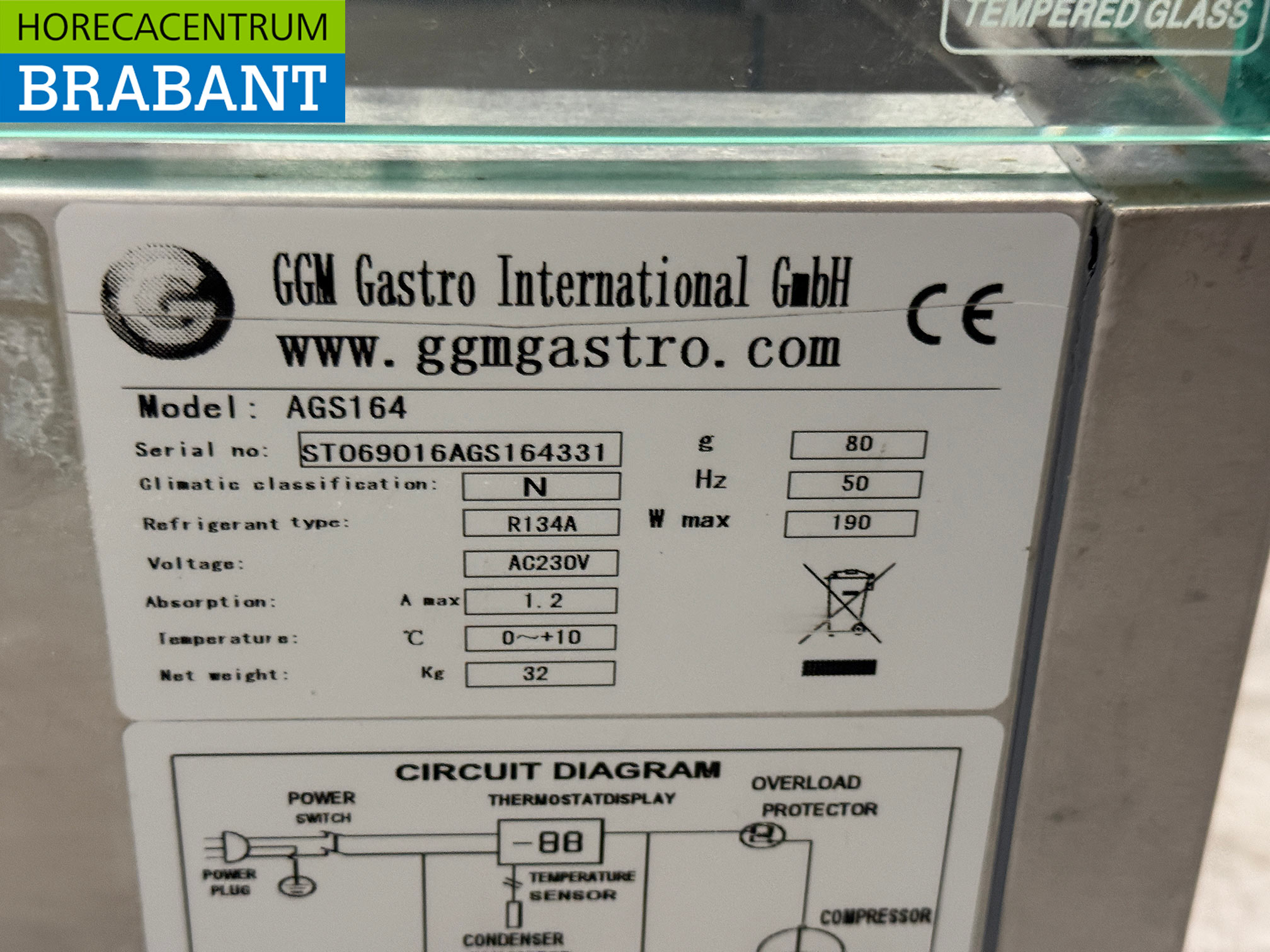 Vitrine réfrigérée Saladiere Top en acier inoxydable 7 x 1/3 GN 160 cm 230V Horeca – Image 4