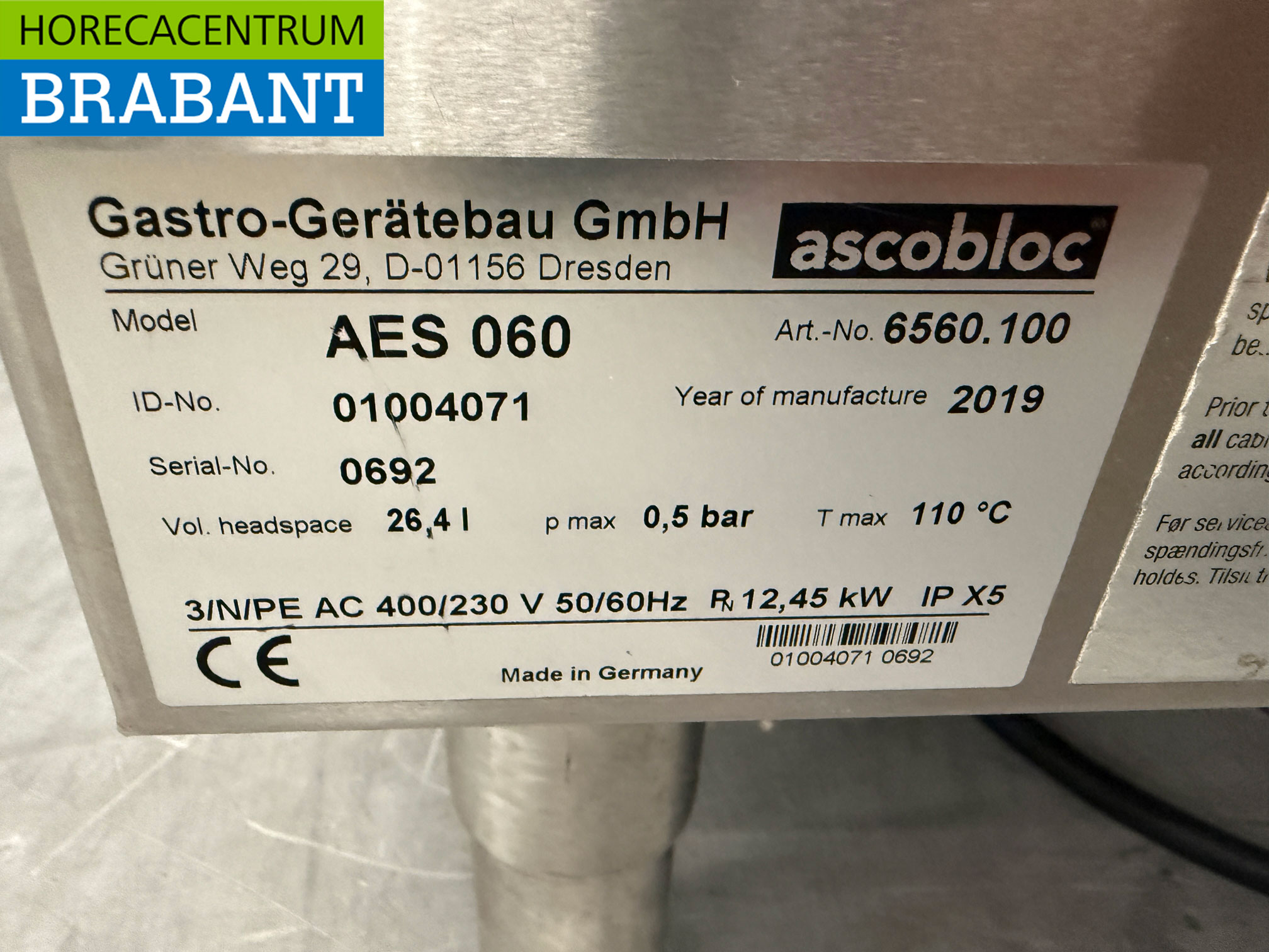 Acier inoxydable Ascobloc 64 litres 70 cm 400V Horeca – Image 6