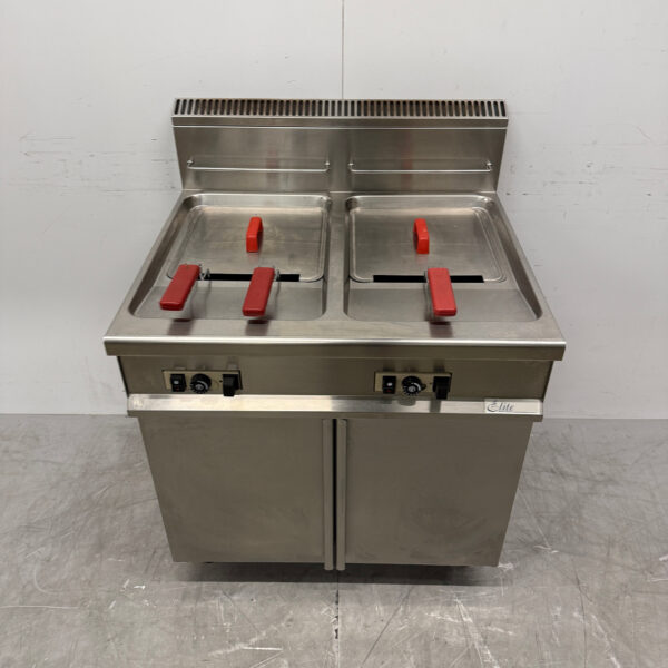 Friteuse double Elite en acier inoxydable 2 x 15 litres GAS Catering