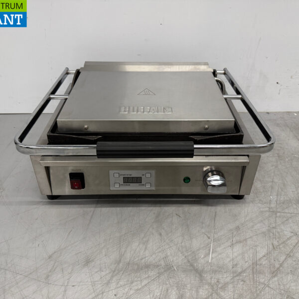 Buffalo Paninigrill Smooth/Glad en acier inoxydable 47 cm 230V Horeca
