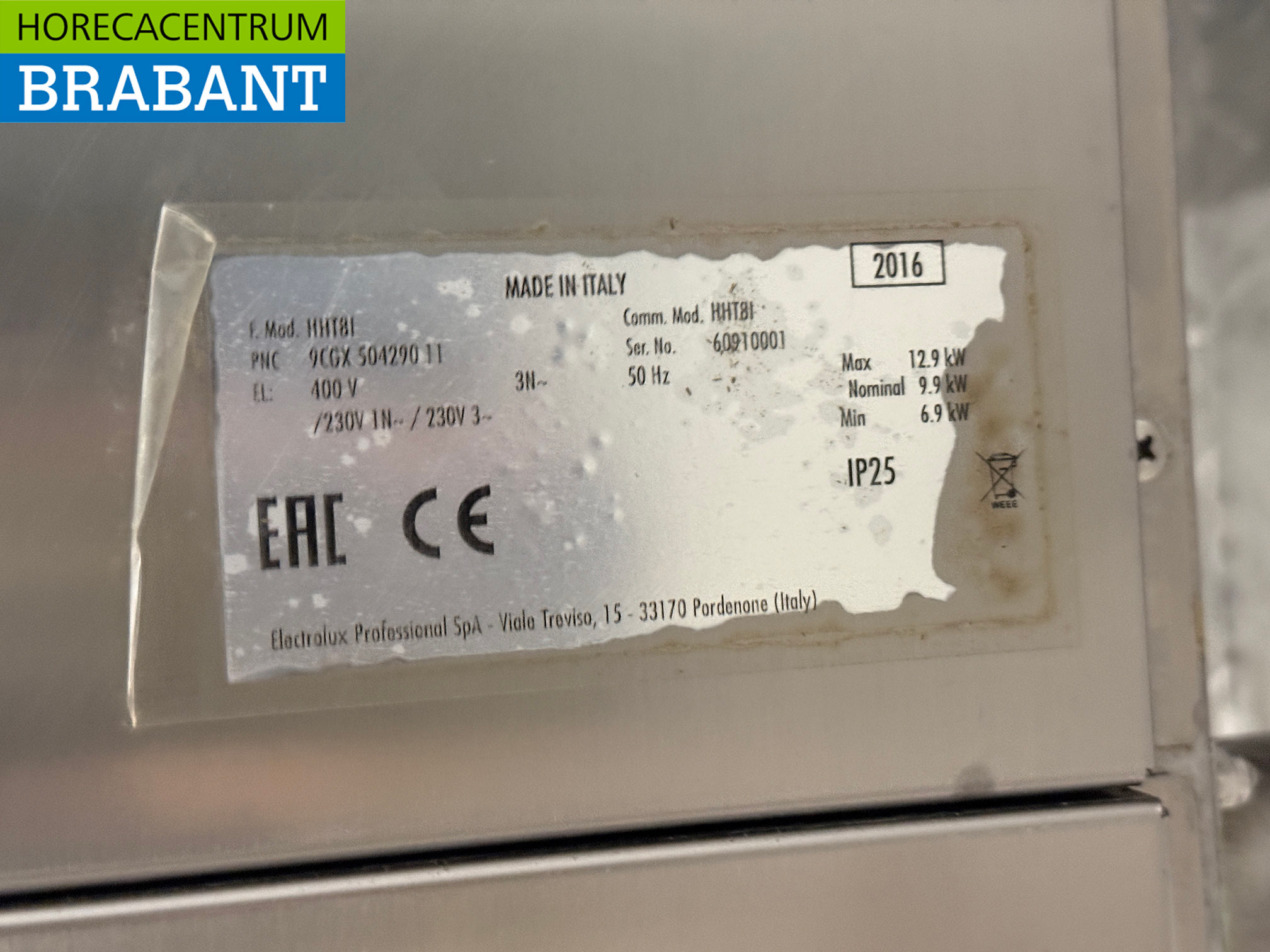 Lave-vaisselle à passage Zanussi HHT8I en acier inoxydable avec pompe de vidange 400V Horeca – Image 6