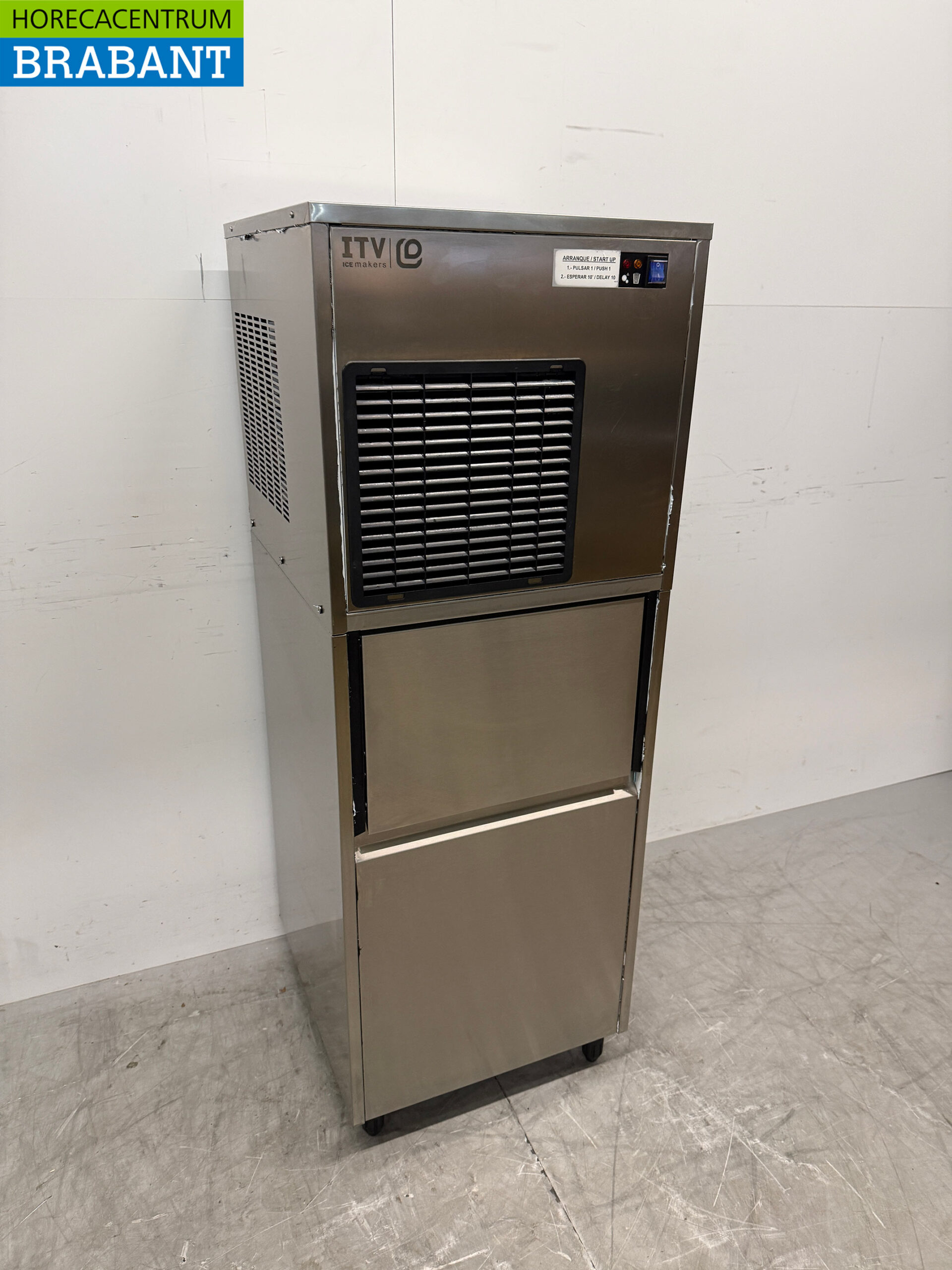 ITV en acier inoxydable Machine à glace pilée 150 kg par jour Bunker 60 kg 230V Horeca – Image 3