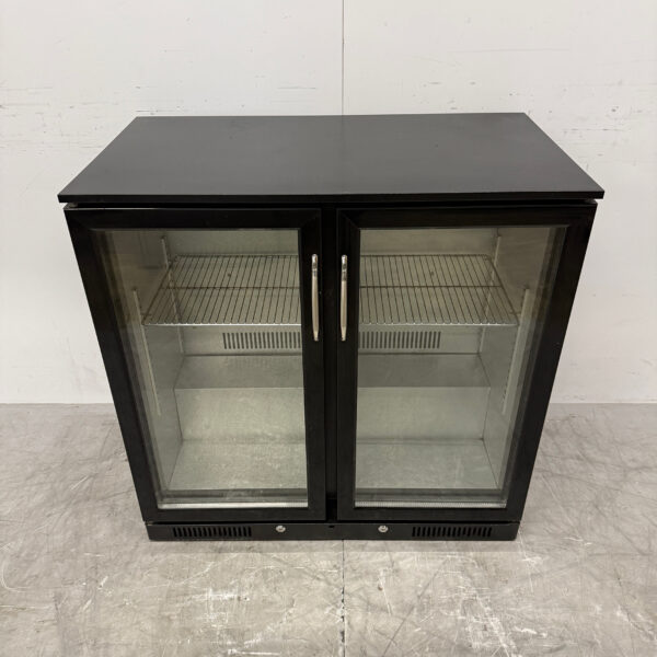 Réfrigérateur de bar 2 portes pliantes en verre 90 cm 230V Horeca