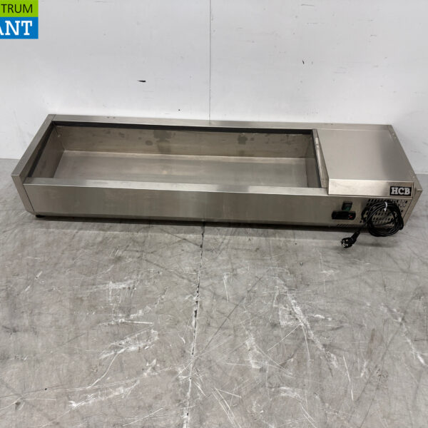HCB Vitrine en acier inoxydable Set-up vitrine réfrigérée saladière 6 x 1/3 140 cm Horeca