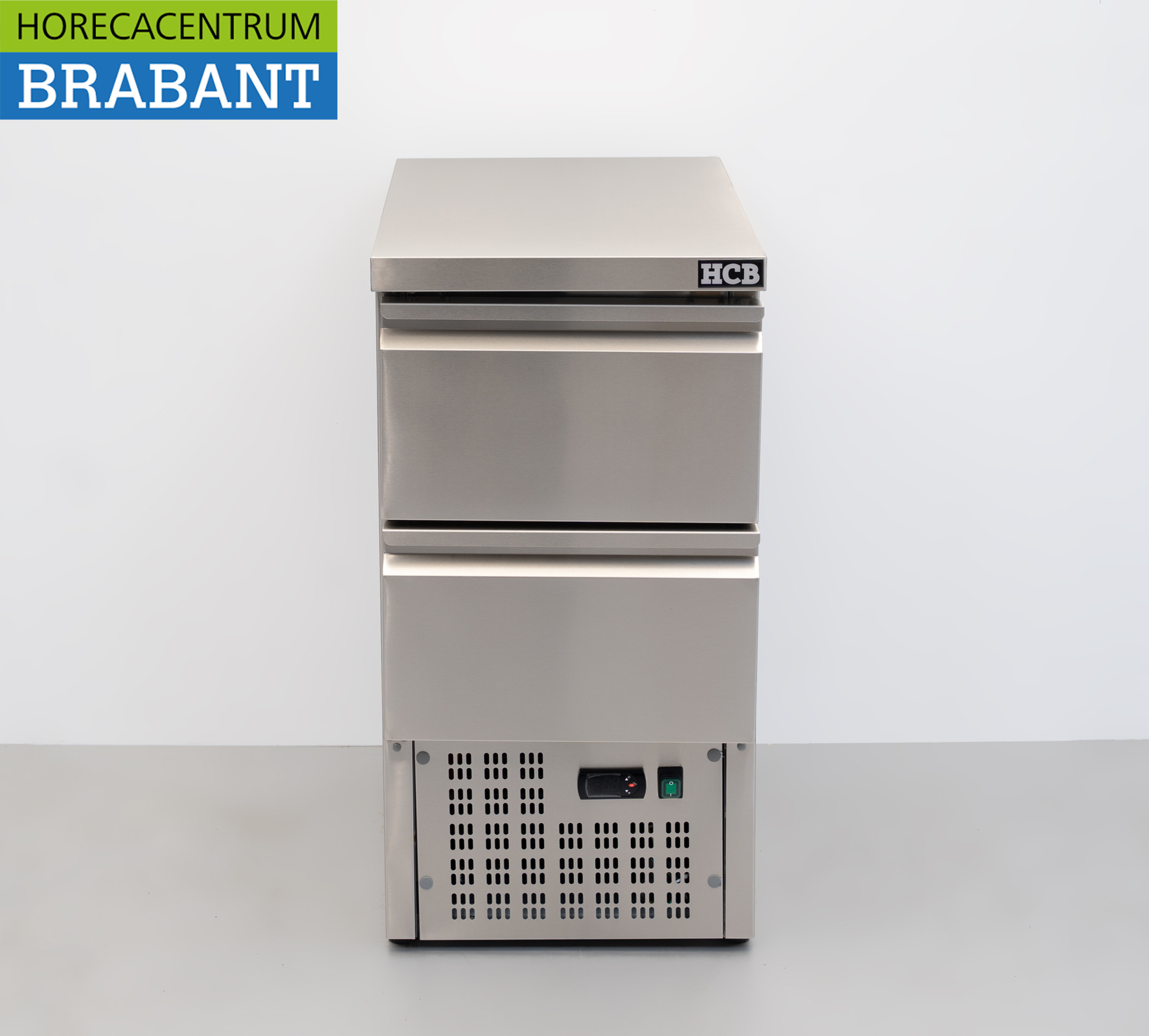 Etabli réfrigéré HCB en acier inoxydable 2 tiroirs 1/1 GN 43,5 cm 230V Horeca