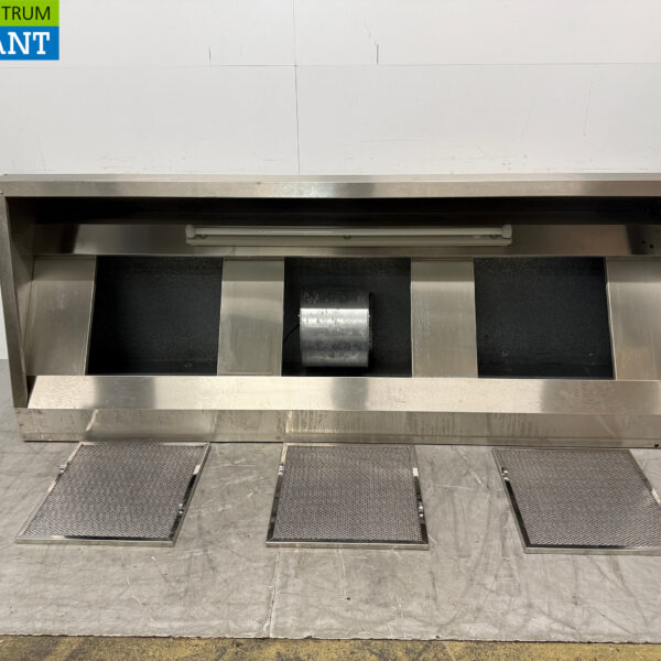 Hotte aspirante en acier inoxydable Hotte Moteur 2500 m3/h Modèle incliné 250 cm 230V Horeca