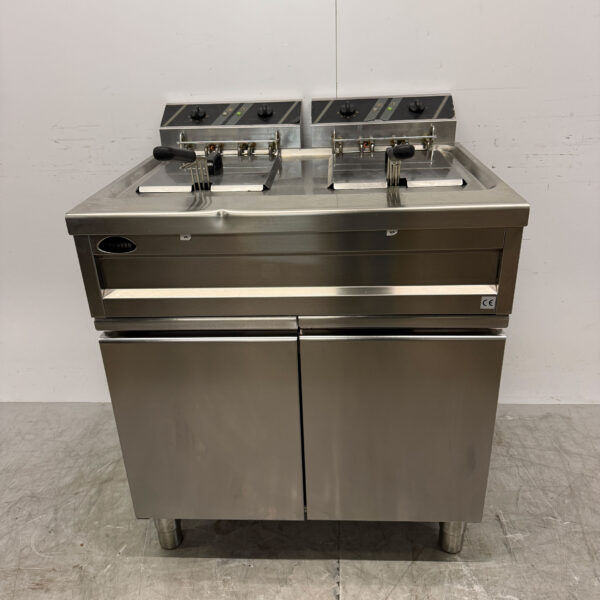 Friteuse double en acier inoxydable Forved 2 x 12 litres 400V Horeca