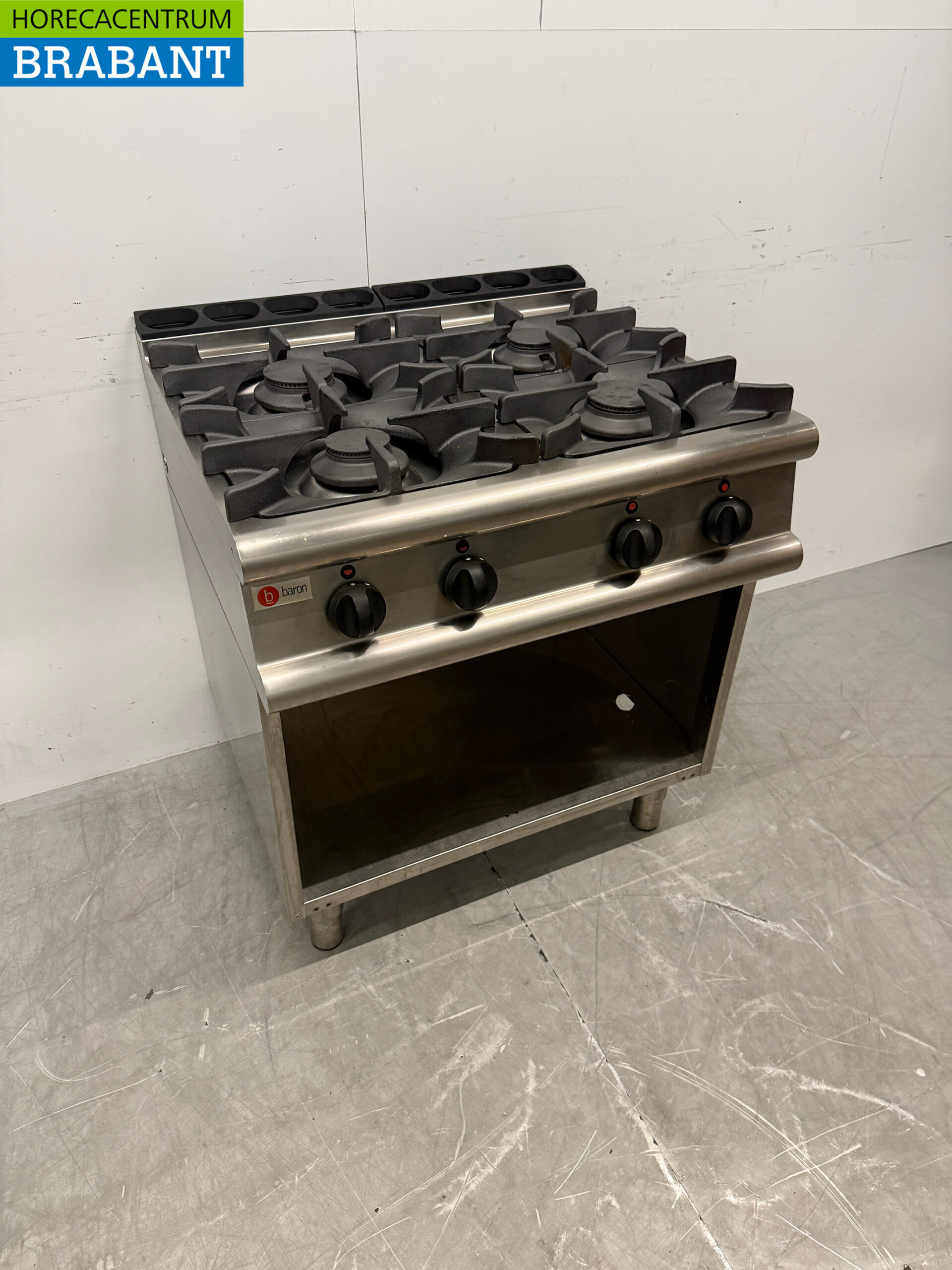Plaque de cuisson à 4 feux Baron en acier inoxydable 80 cm GAS Horeca – Image 3