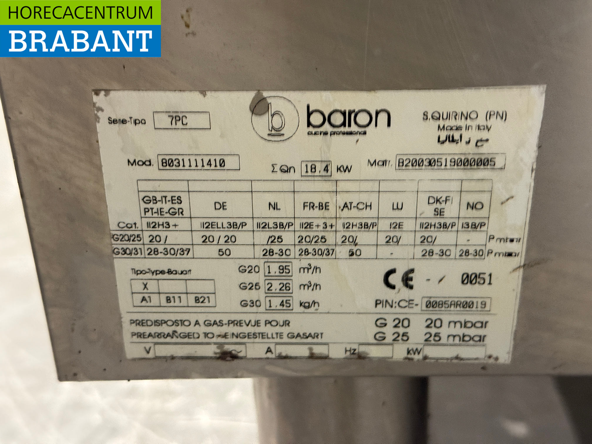 Plaque de cuisson à 4 feux Baron en acier inoxydable 80 cm GAS Horeca – Image 5