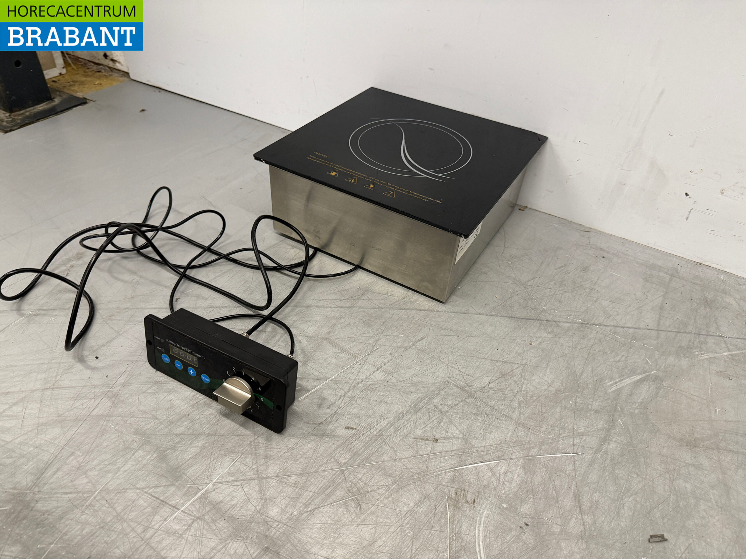 Acier inoxydable Table de cuisson à induction encastrable 1 brûleur 3,5 kW 230V Horeca – Image 2