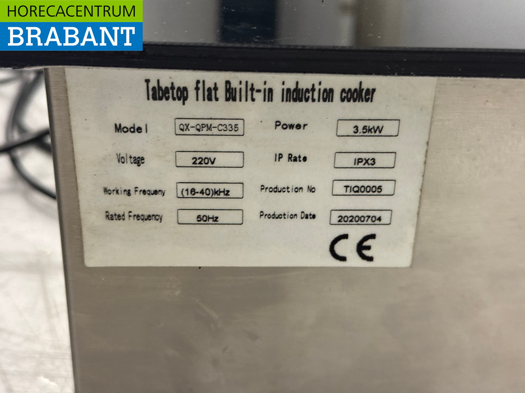 Acier inoxydable Table de cuisson à induction encastrable 1 brûleur 3,5 kW 230V Horeca – Image 7