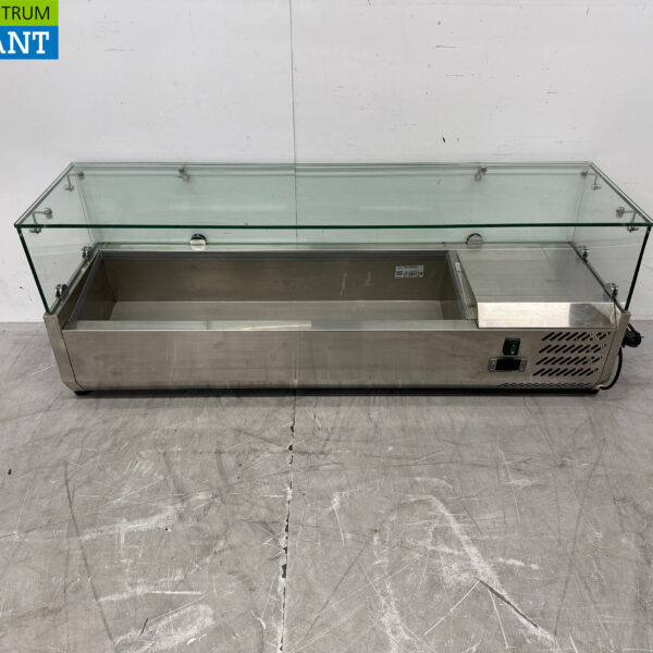 Vitrine de comptoir en acier inoxydable Vitrine de comptoir saladière 5 x 1/4 GN 120 cm Horeca