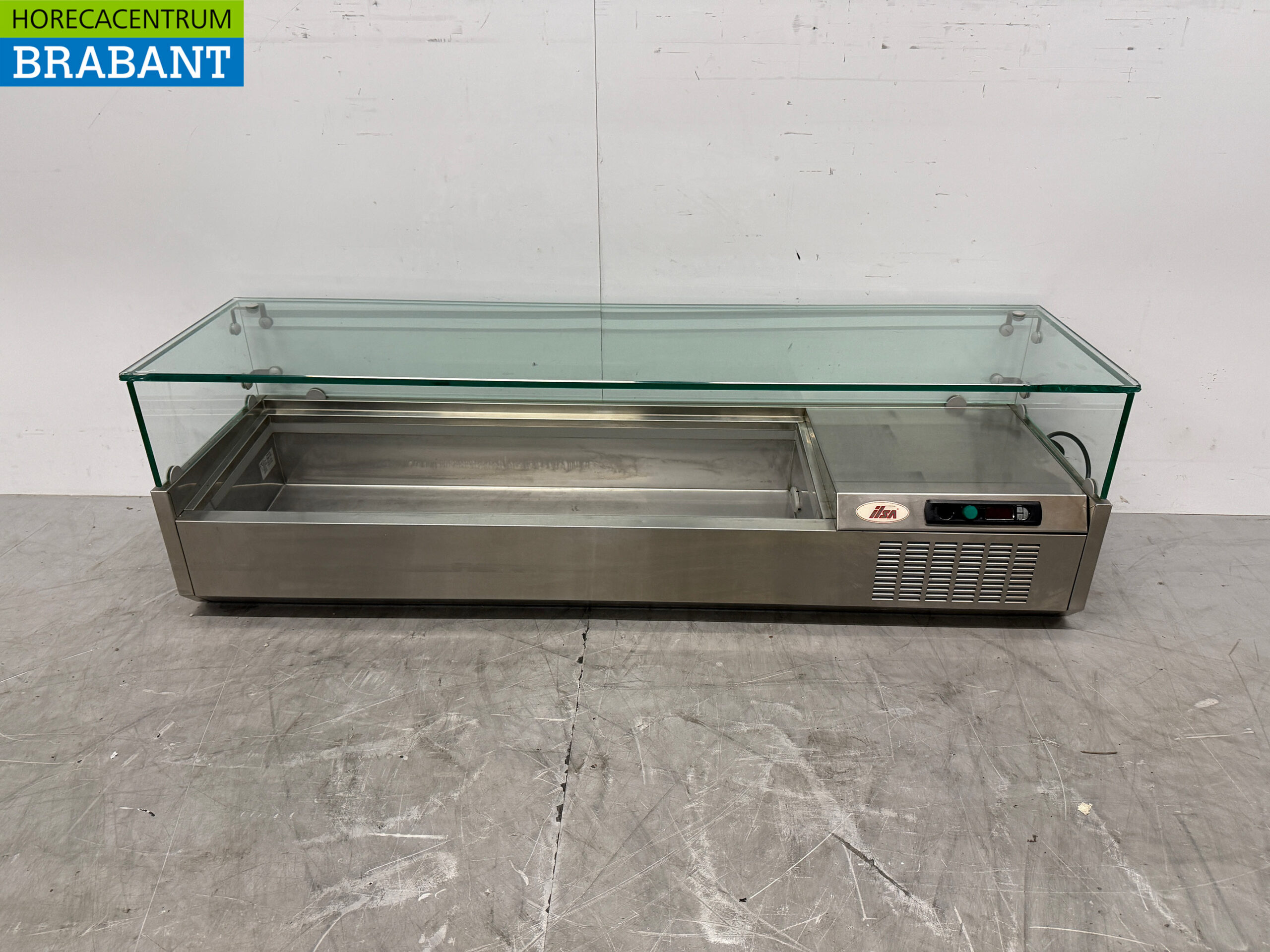 Acier inoxydable Ilsa Vitrine de comptoir Vitrine de comptoir saladière 6 x 1/3 140 cm 230V Horeca