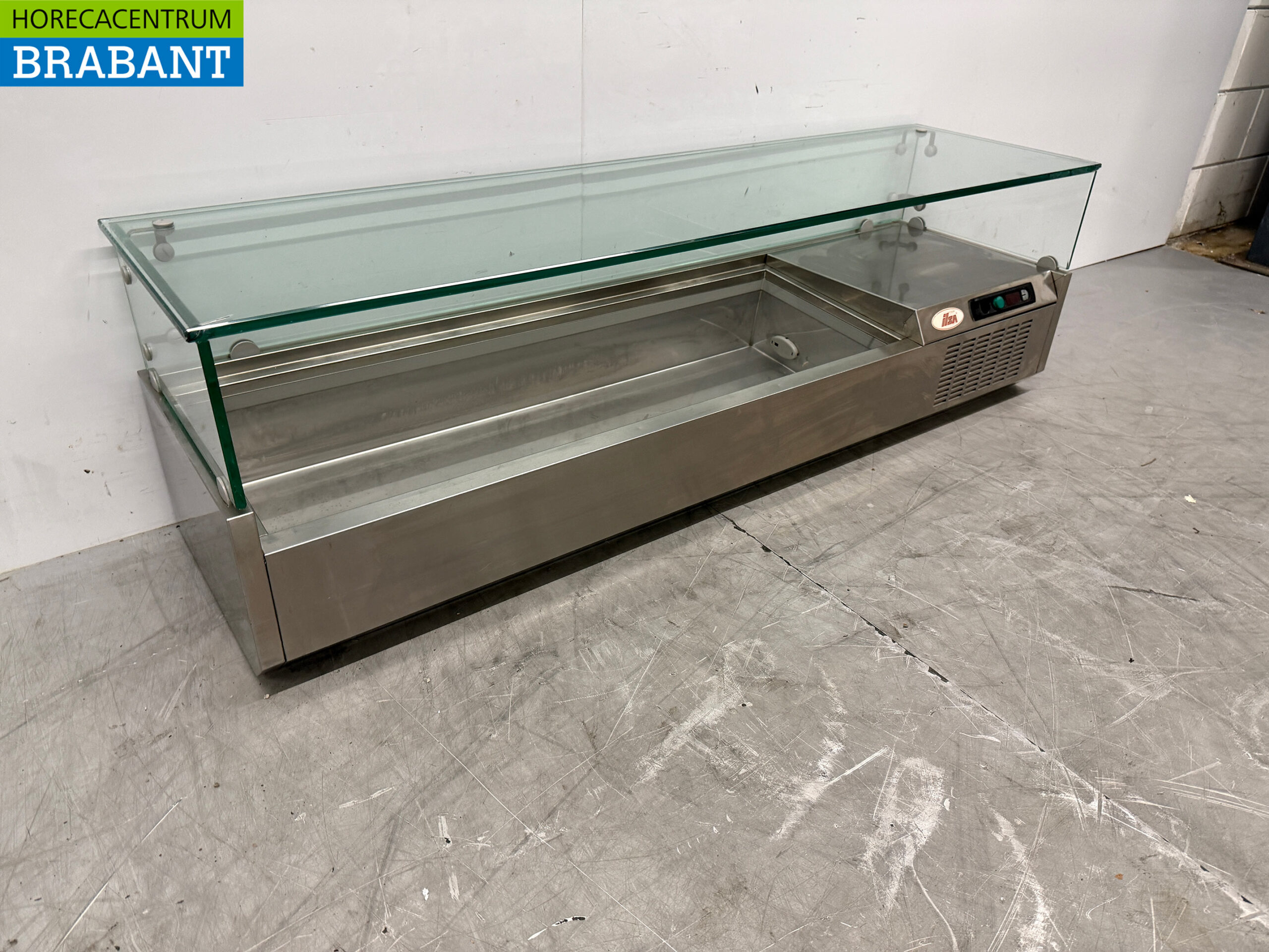 Acier inoxydable Ilsa Vitrine de comptoir Vitrine de comptoir saladière 6 x 1/3 140 cm 230V Horeca – Image 3