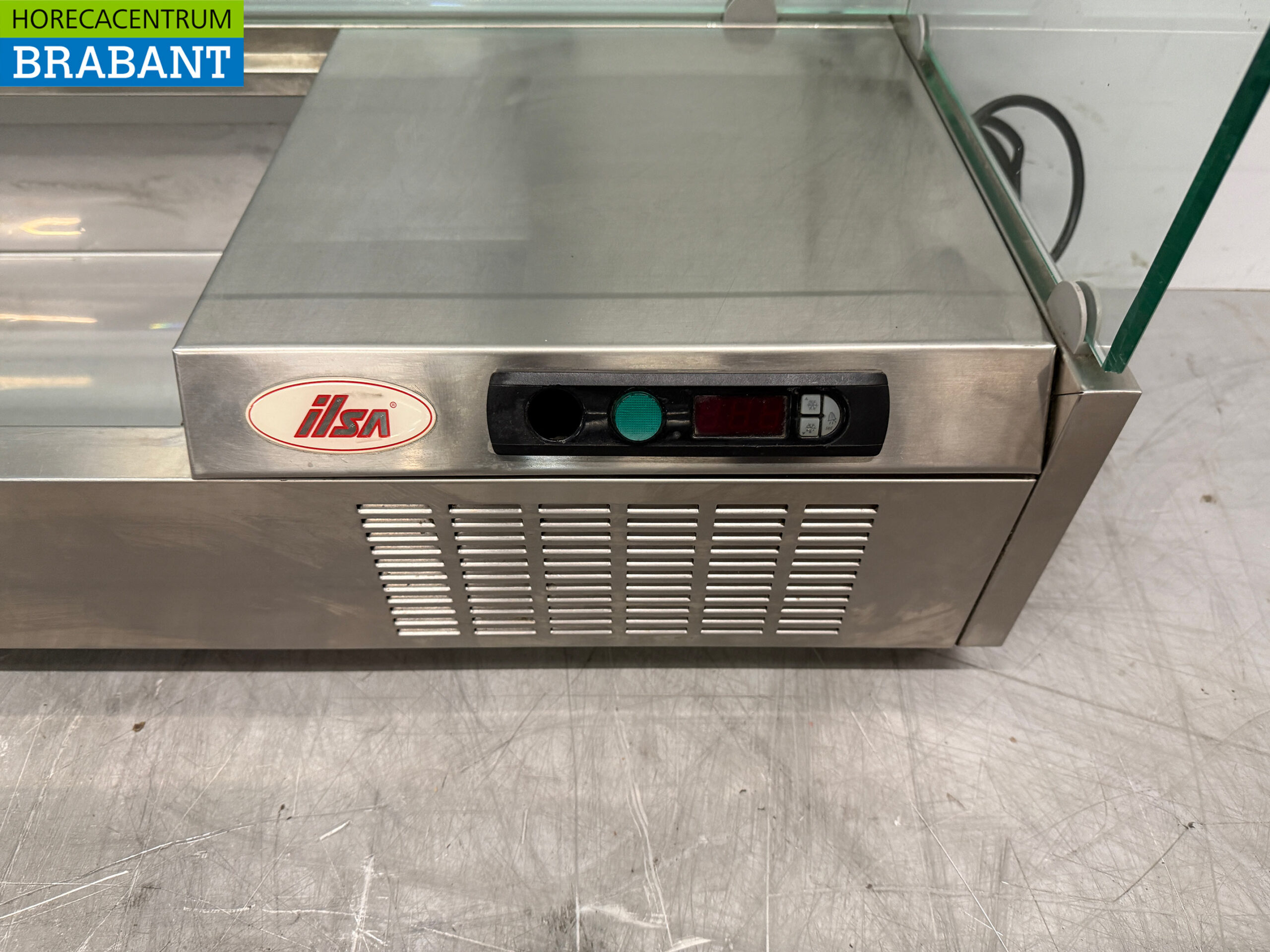Acier inoxydable Ilsa Vitrine de comptoir Vitrine de comptoir saladière 6 x 1/3 140 cm 230V Horeca – Image 4