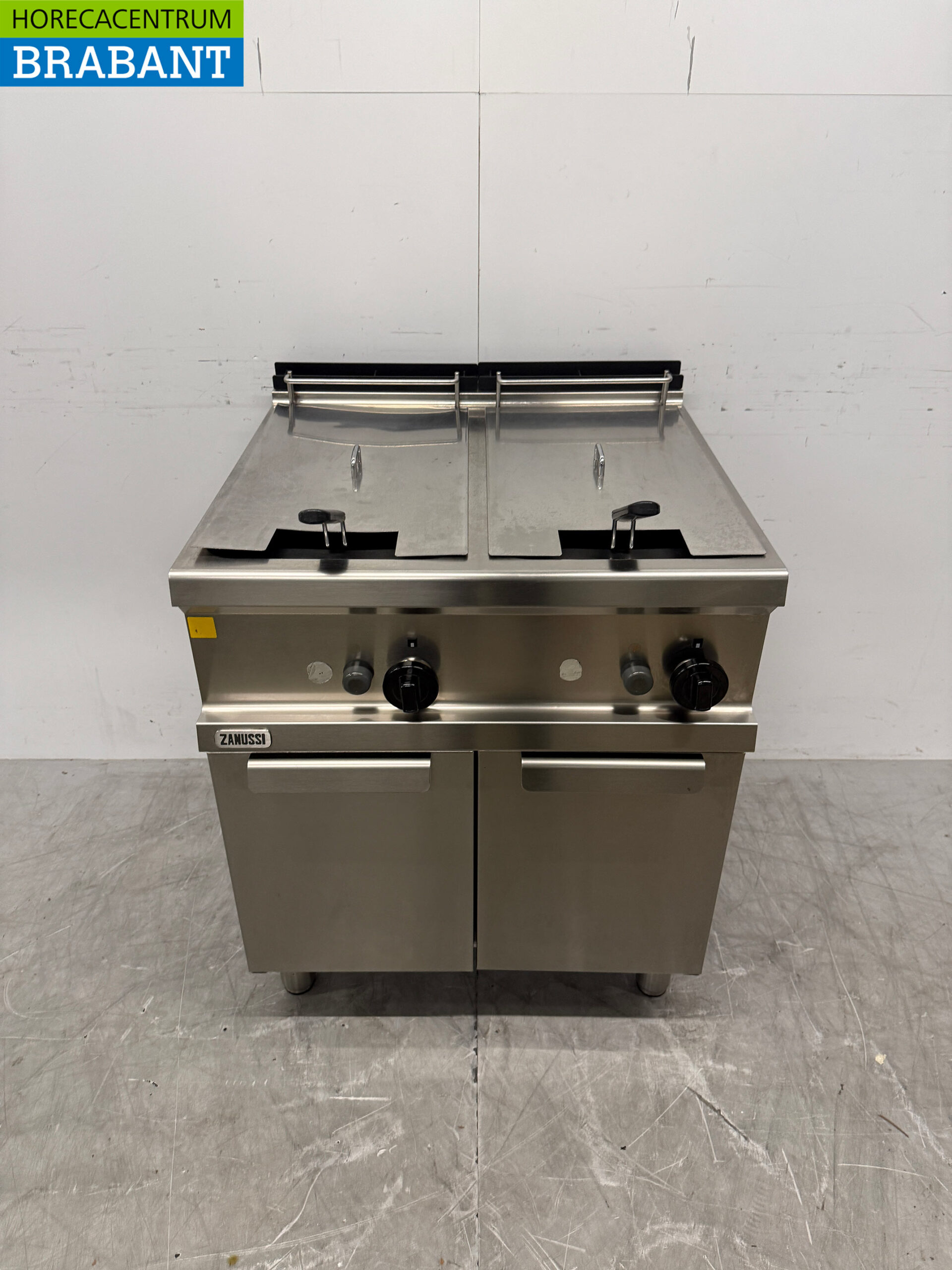 Friteuse double Zanussi en acier inoxydable 2 x 14 litres GAS Restauration