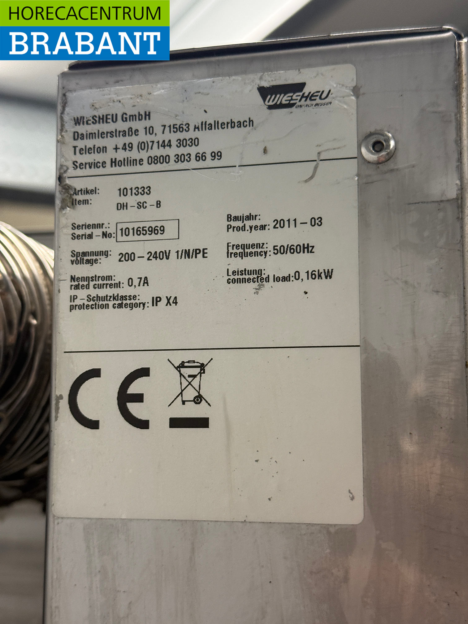 Four à air chaud Wiesheu en acier inoxydable four de magasin 15 x 60/40 cm 400V Horeca – Image 7