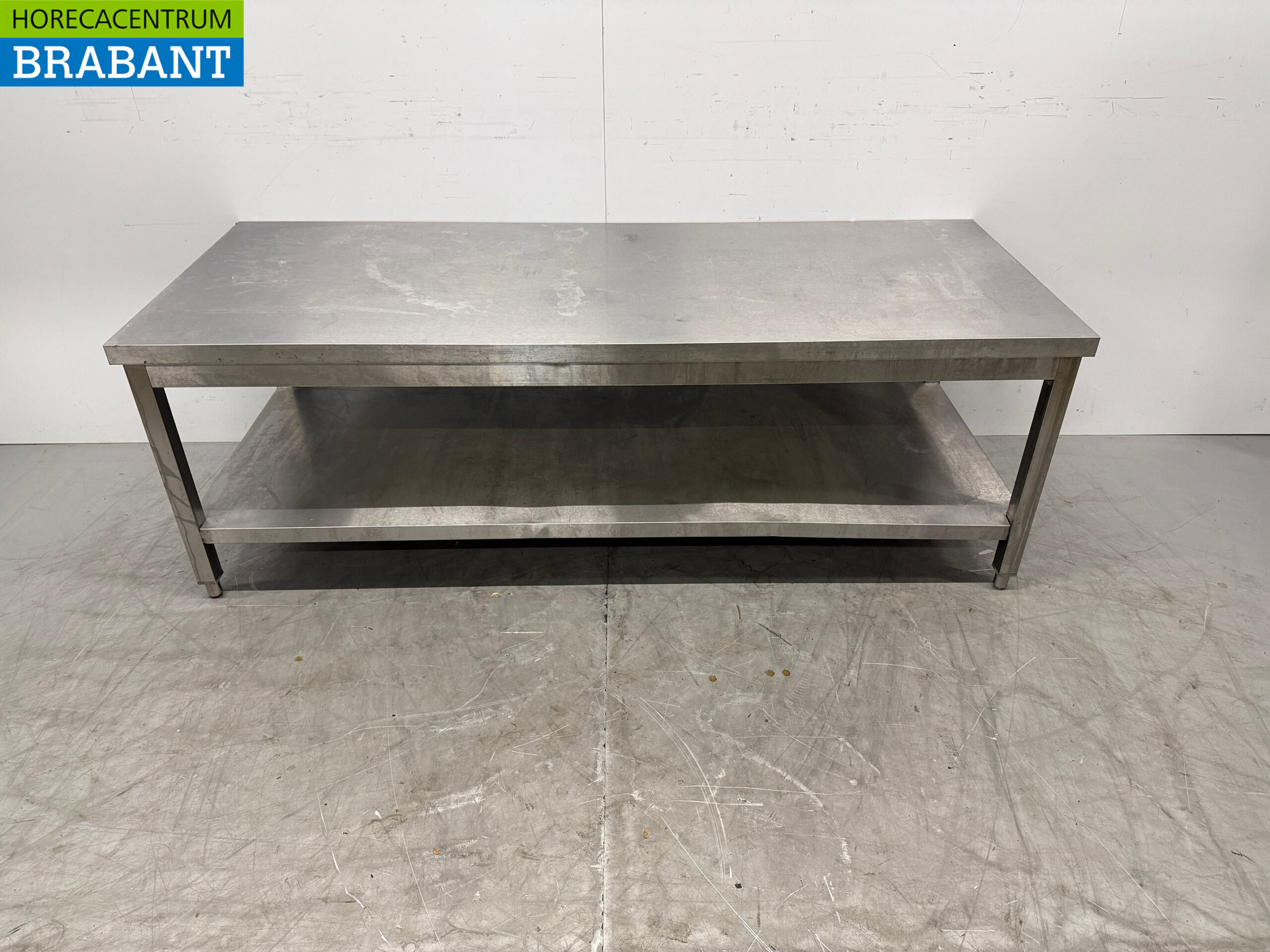 Table de travail en acier inoxydable avec étagère 180 x 70 x 62 cm Restauration