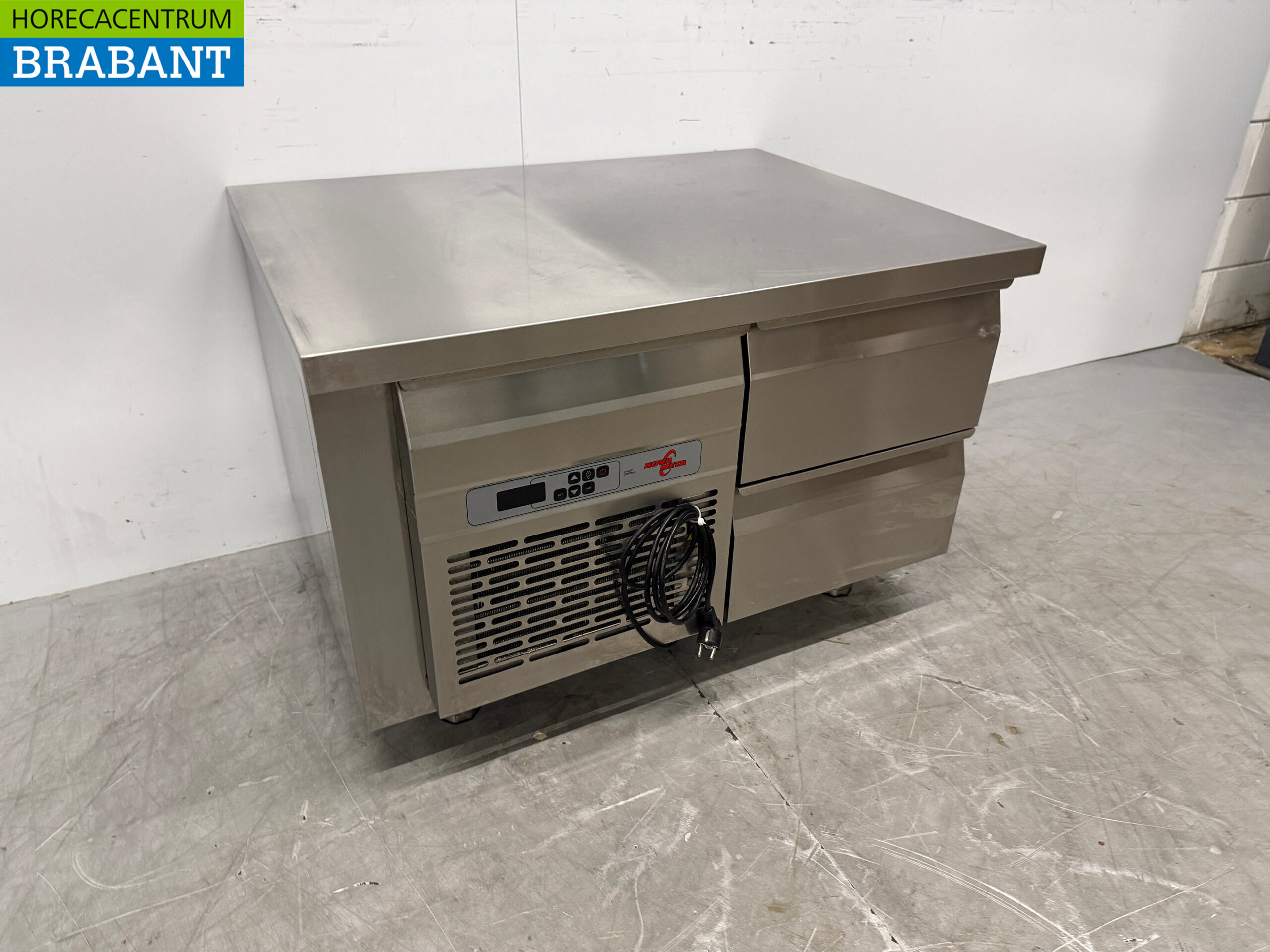 Acier inoxydable Nova Meta Comptoir réfrigéré 2 tiroirs 94 cm Horeca – Image 3