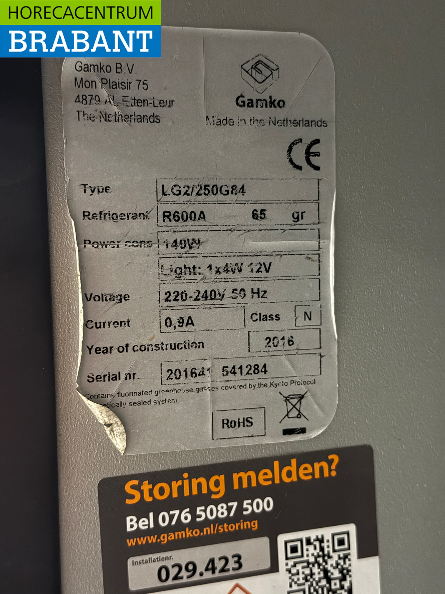 Gamko Bar Cooler 2 portes battantes en verre 90 cm 230V Horeca – Image 5