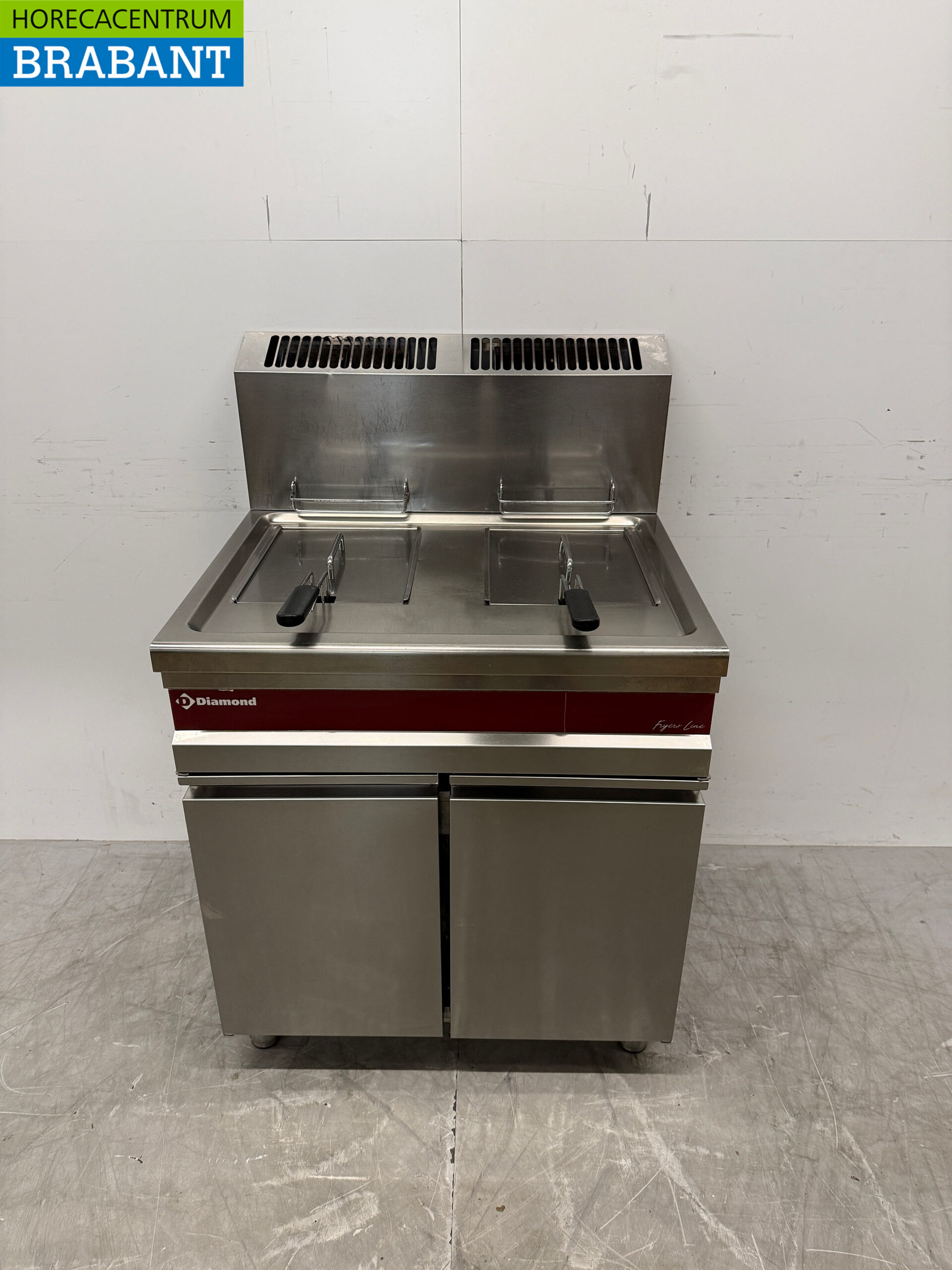 Friteuse double Diamond en acier inoxydable 2 x 15 litres GAS Catering