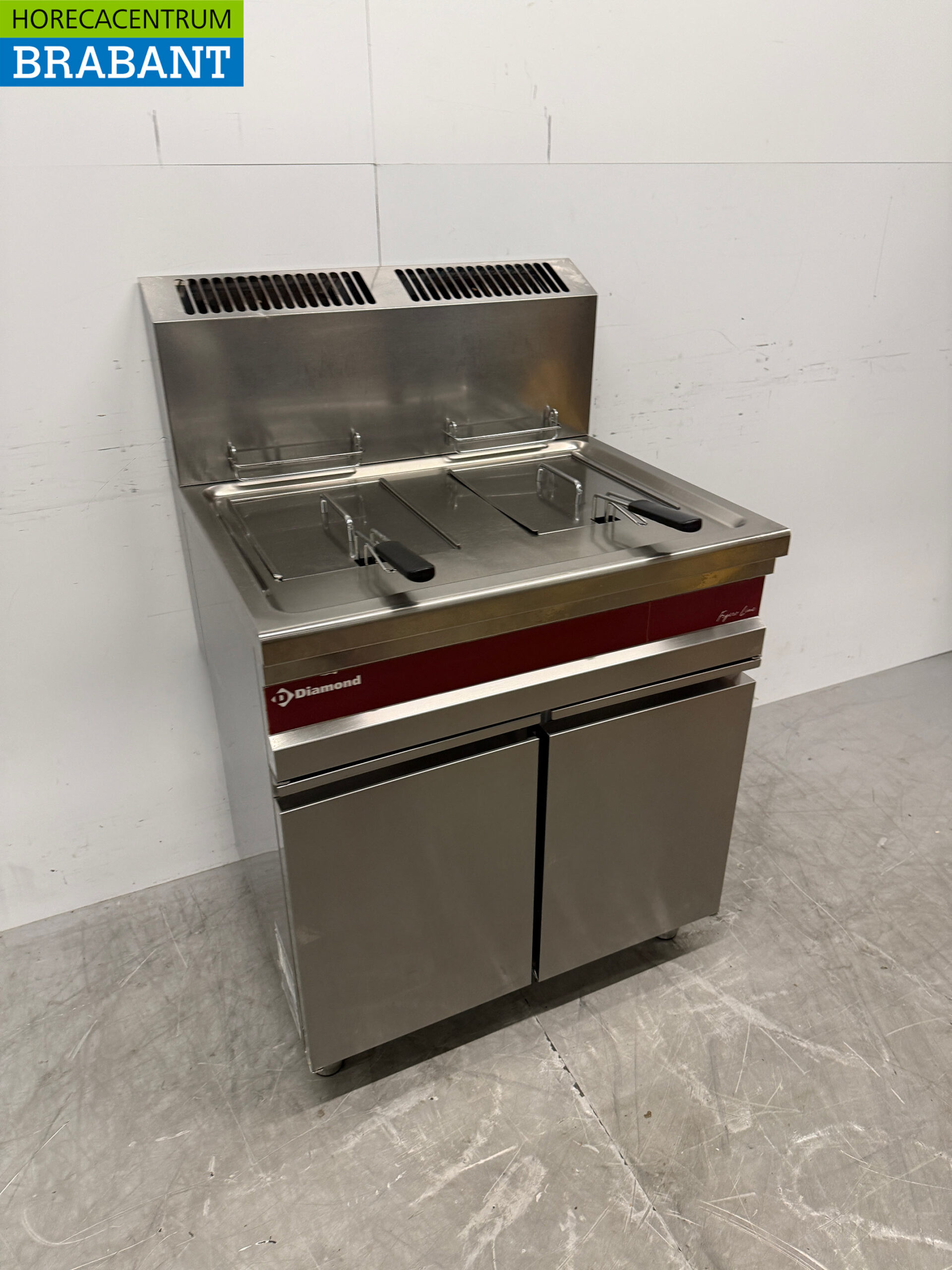 Friteuse double Diamond en acier inoxydable 2 x 15 litres GAS Catering – Image 3