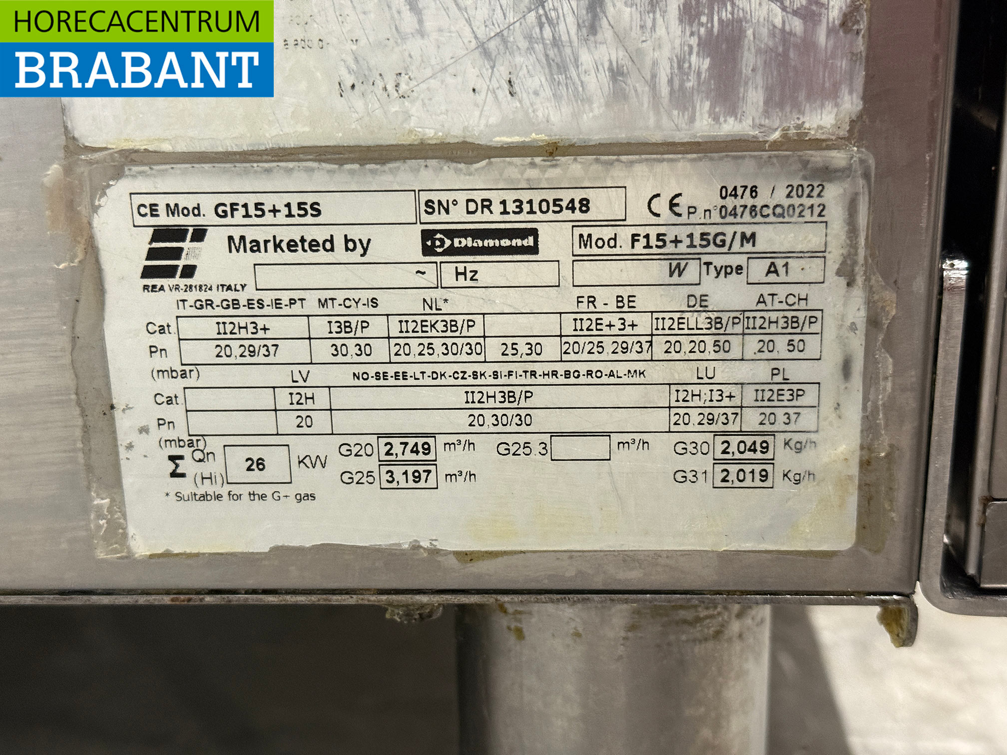 Friteuse double Diamond en acier inoxydable 2 x 15 litres GAS Catering – Image 6