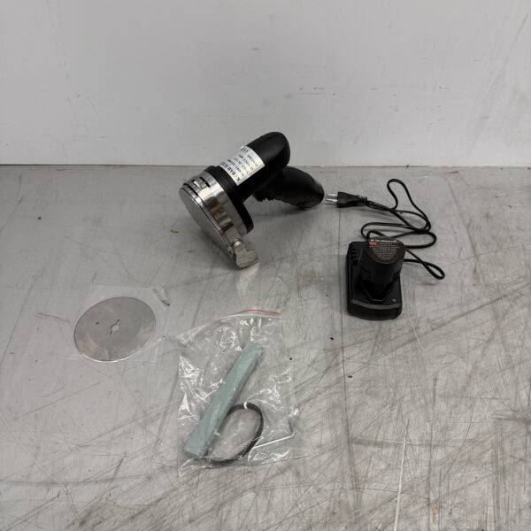 Acier inoxydable Sans fil Couteau Doner Coupeur de Kebab Cap. 60 kg/jour 2 batteries Restauration