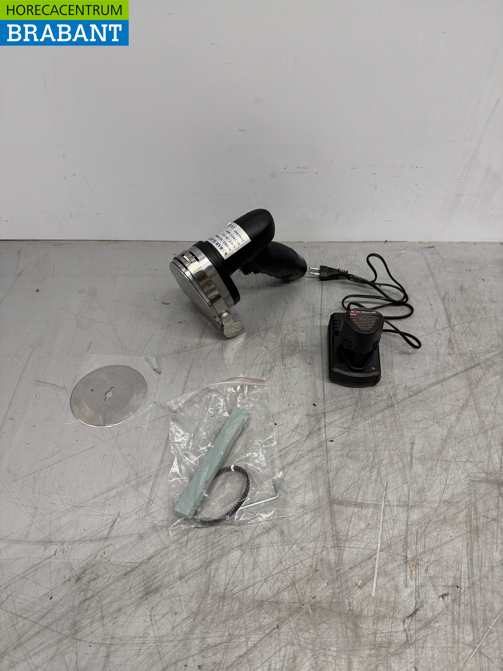 Acier inoxydable Sans fil Couteau Doner Coupeur de Kebab Cap. 60 kg/jour 2 batteries Restauration