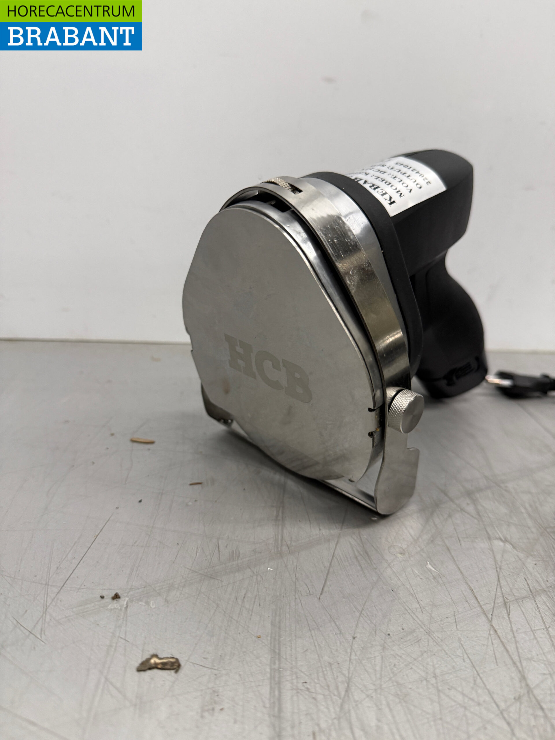 Acier inoxydable Sans fil Couteau Doner Coupeur de Kebab Cap. 60 kg/jour 2 batteries Restauration – Image 4