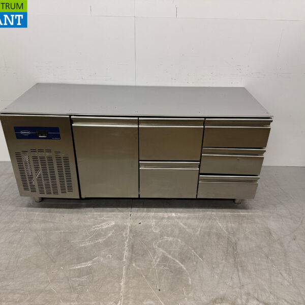Rubbens en acier inoxydable Comptoir réfrigéré 1 porte et 5 tiroirs 175,5 cm 230V Horeca