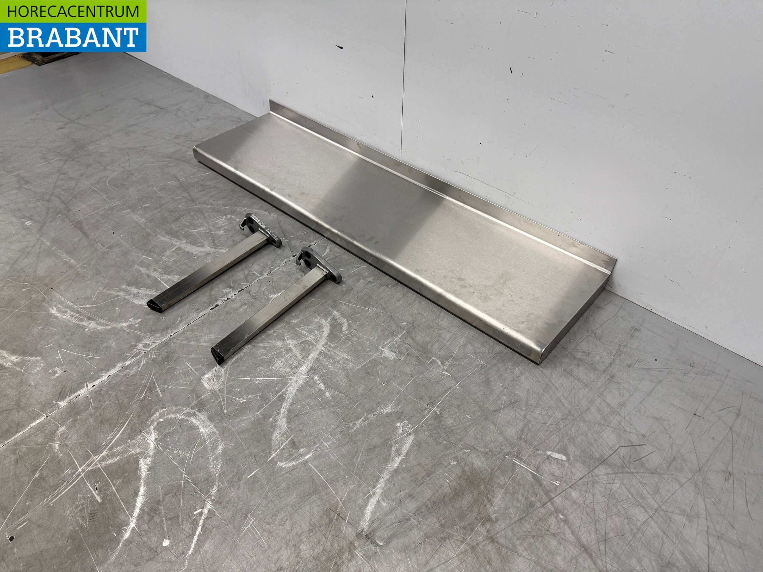 Etagère murale en acier inoxydable 140 x 35,5 cm Horeca – Image 2