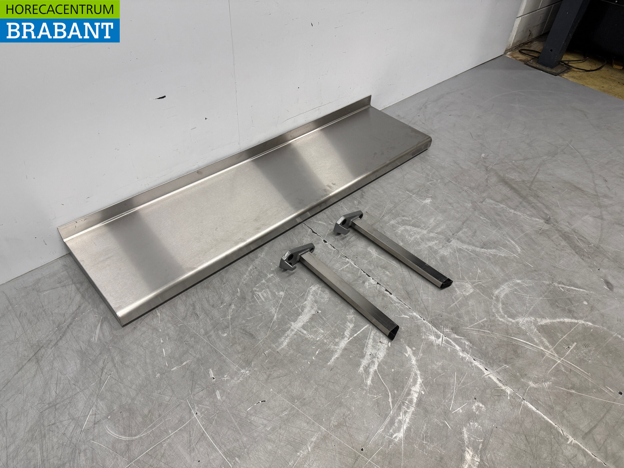 Etagère murale en acier inoxydable 140 x 35,5 cm Horeca – Image 3