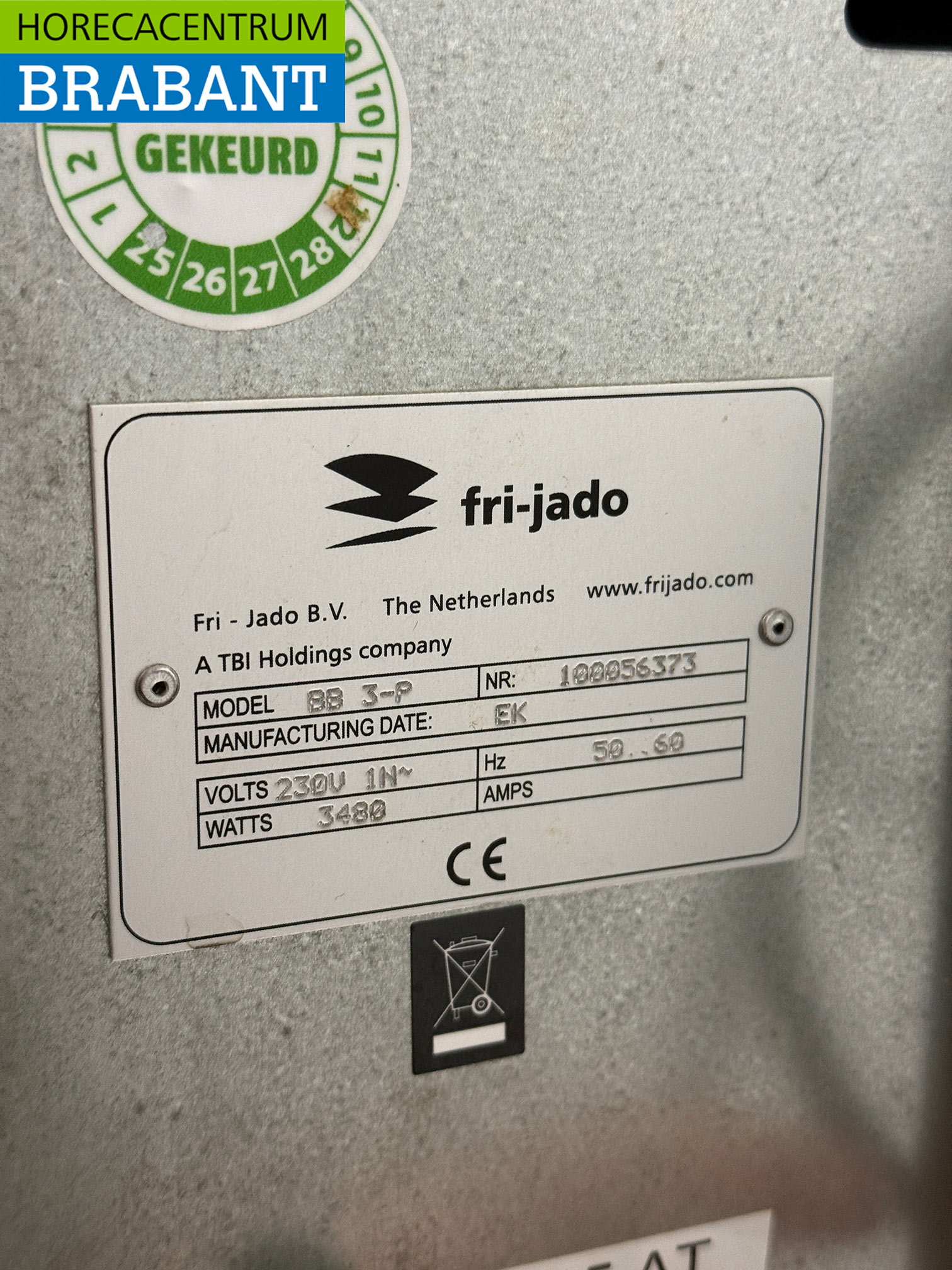 Four à air chaud Fri-Jado en acier inoxydable 3 x 60/40 cm 230V Horeca – Image 5