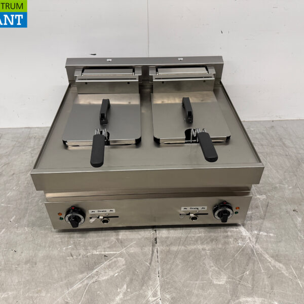 Friteuse double en acier inoxydable 2 x 10 litres 400V Horeca