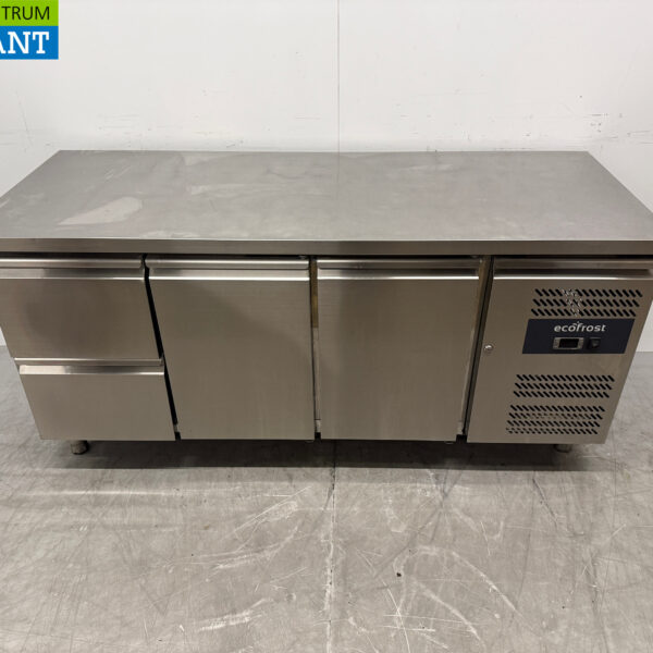 Etabli réfrigéré Ecofrost en acier inoxydable 2 portes et 2 tiroirs 179,5 cm 230V Horeca