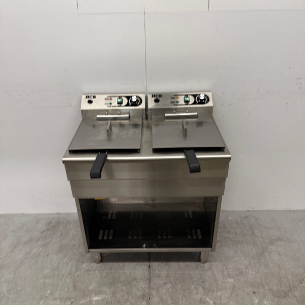 HCB Friteuse double en acier inoxydable 2 x 16 litres 230V Horeca
