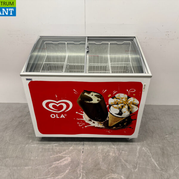Ola congélateur à glace 2 couvercles coulissants en verre 238 litres 230V Horeca