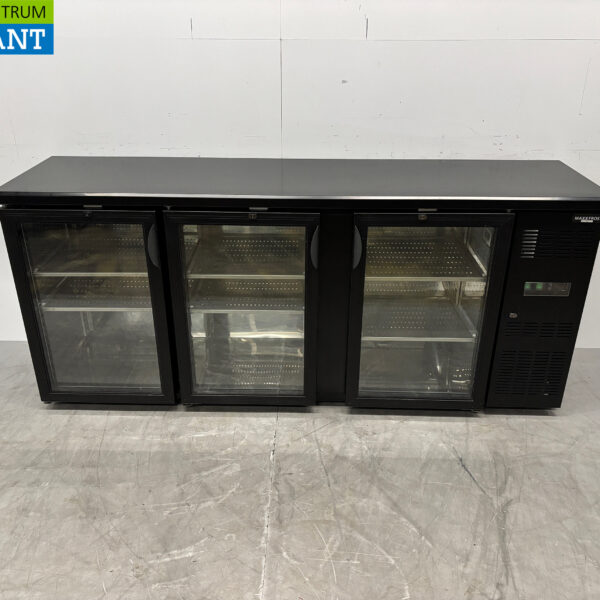 Maxxfrost Bar Cooler 3 portes pliantes en verre 200 cm 230V Horeca