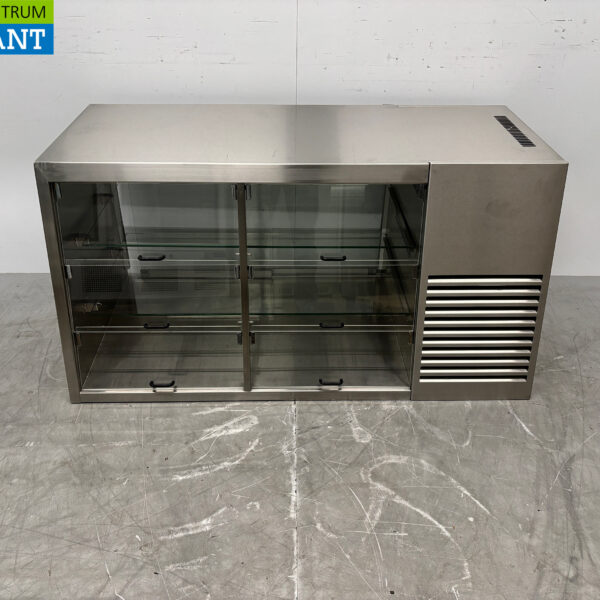 Vitrine Groku en acier inoxydable 6 volets 140 cm 230V Horeca